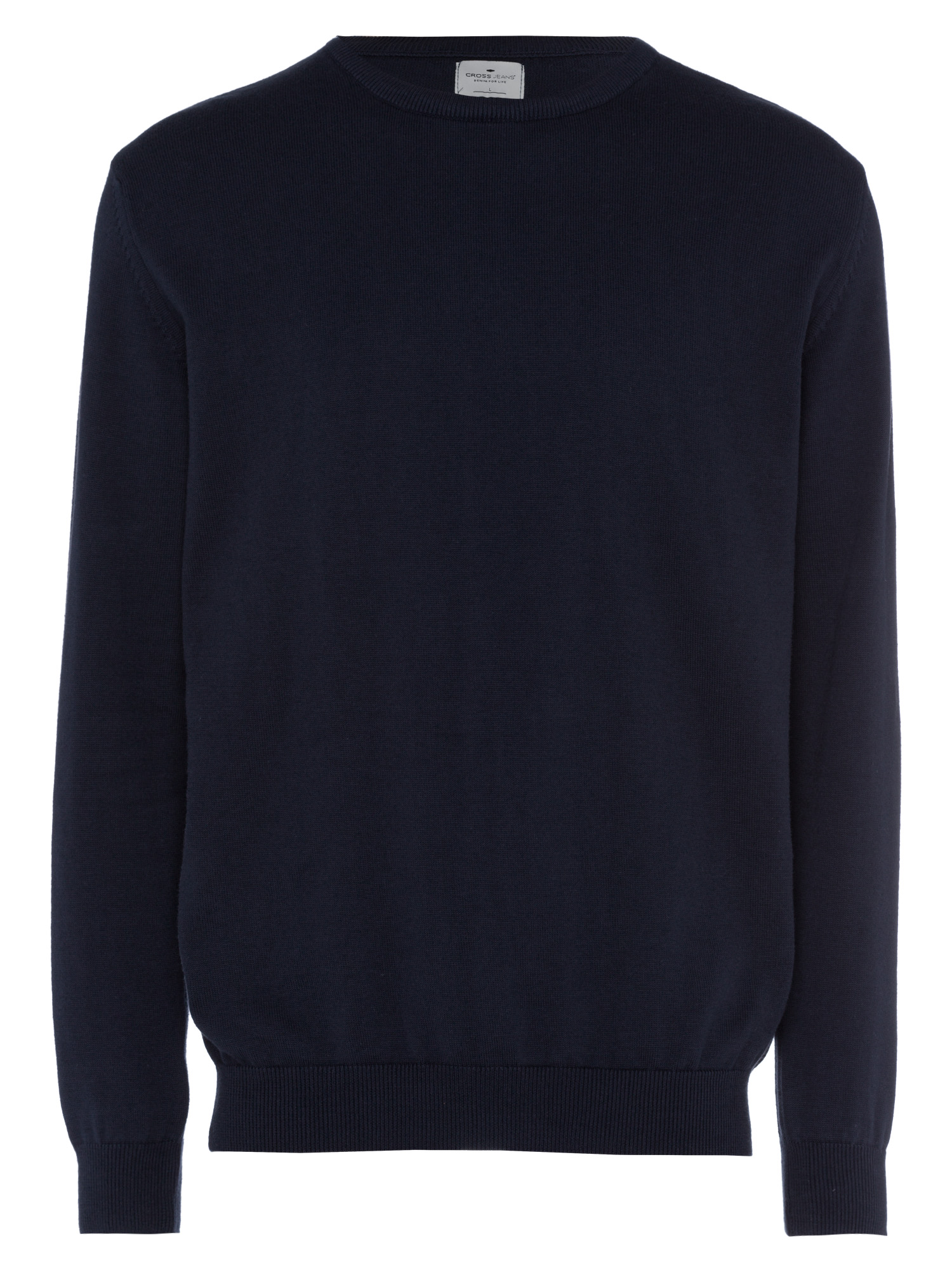CROSS JEANS Strickpullover Rundhals navy 34156-001