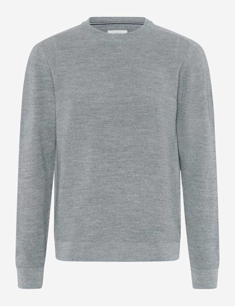 BRAX ROY Strickpullover Rundhals platin 70121900 21-2007-04