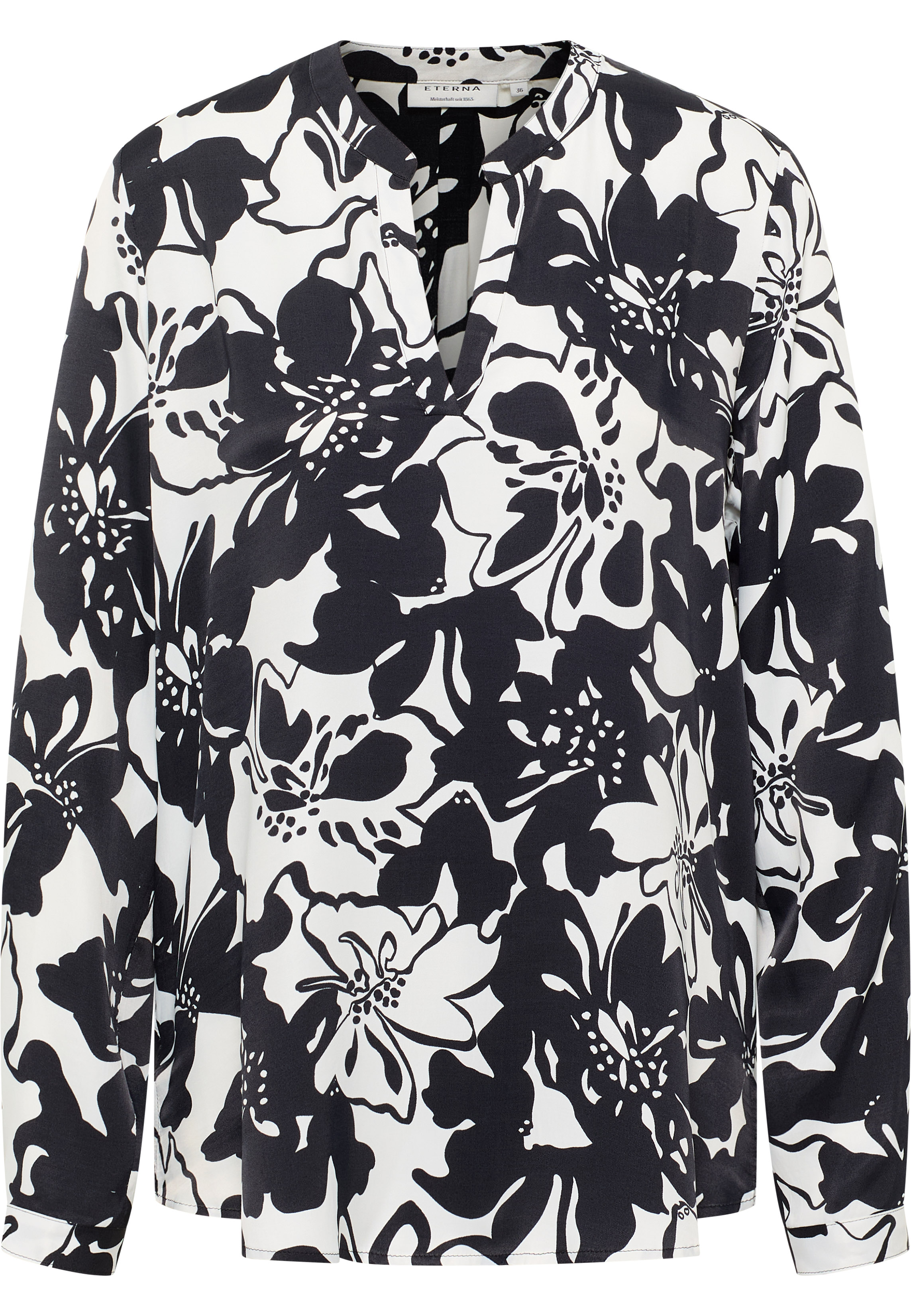 ETERNA_spring_summer-2025_03_2BL05401-7174_39D931-_4-jpg ETERNA LOOSE FIT Langarm Bluse schwarz/weiss floral print 7174-39-D931