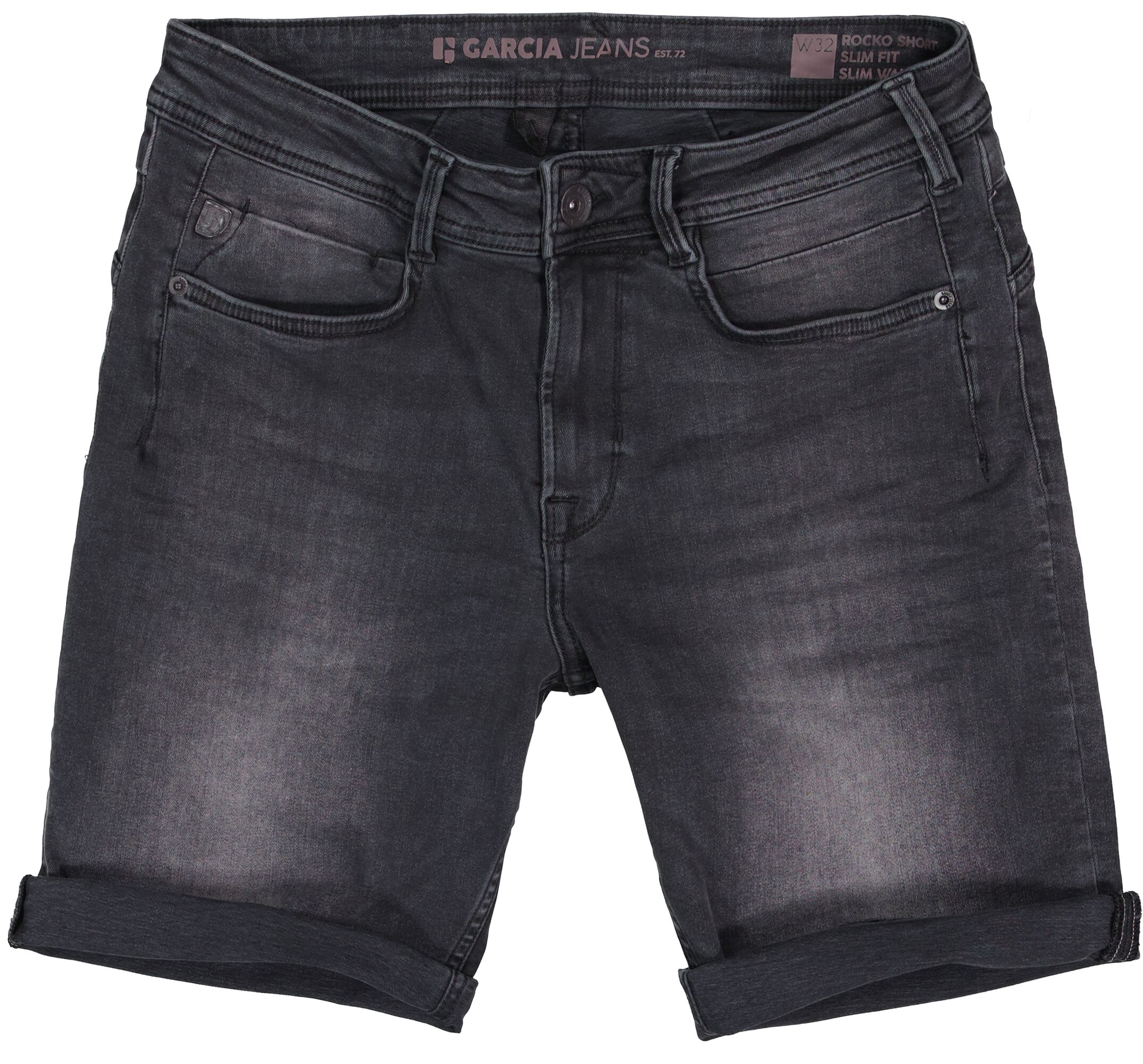 Garcia_springsummer-2021_6080_695-6080 GARCIA ROCKO SHORT black dark used 695.6080 - Ultra Denim