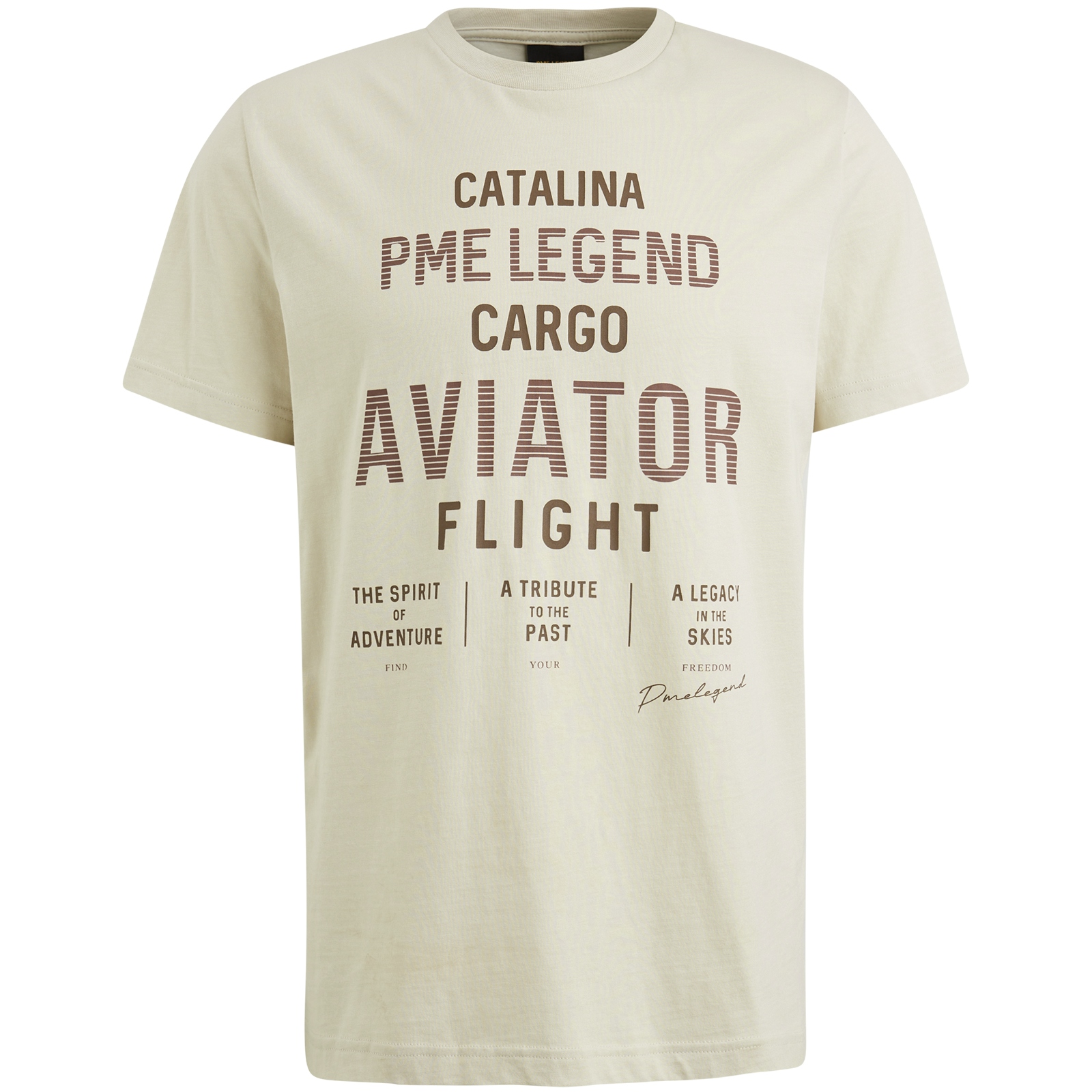 PME-Legend_PM-25-03_7013_PTSS2503564-7013-jpg PME LEGEND Kurzarm Shirt Rundhals bone white jersey PTSS2503564-7013