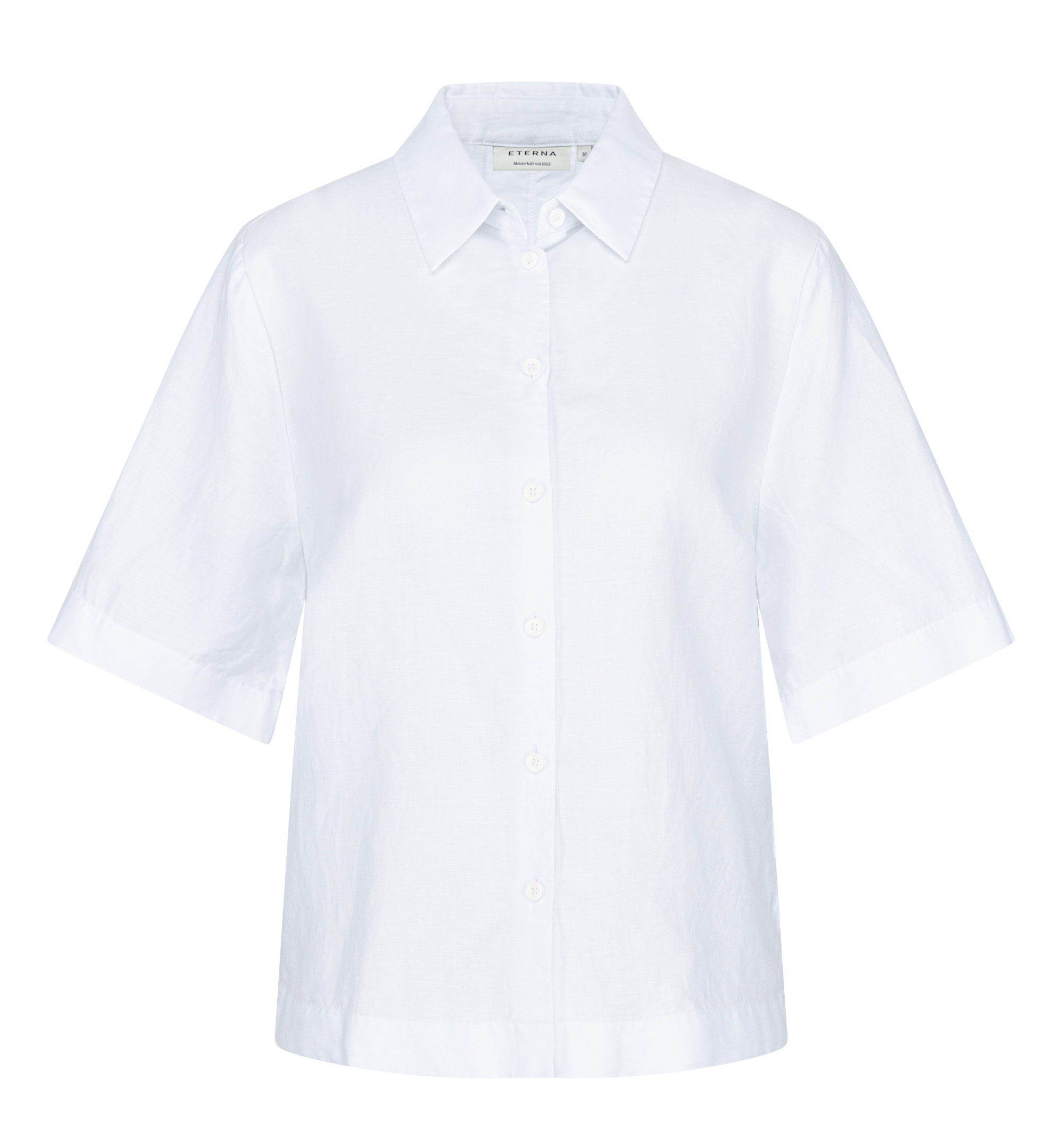4067159636982_001-jpg ETERNA LOOSE FIT Kurzarm Bluse weiss linen 5155-00-H366