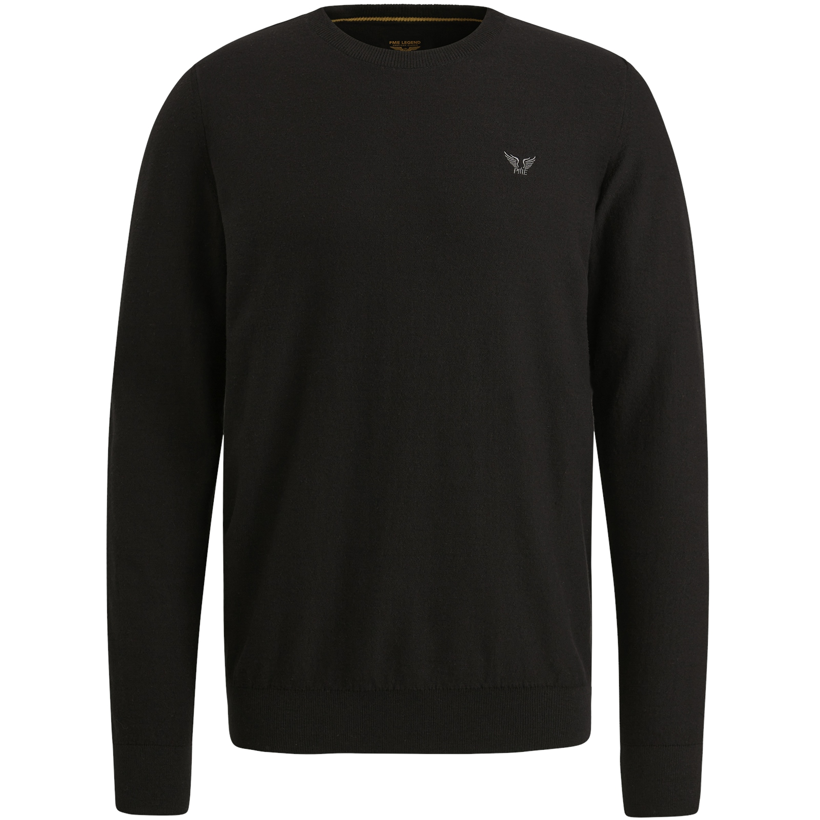 PME LEGEND Rundhals Strickpullover melange black PKW2400032-999