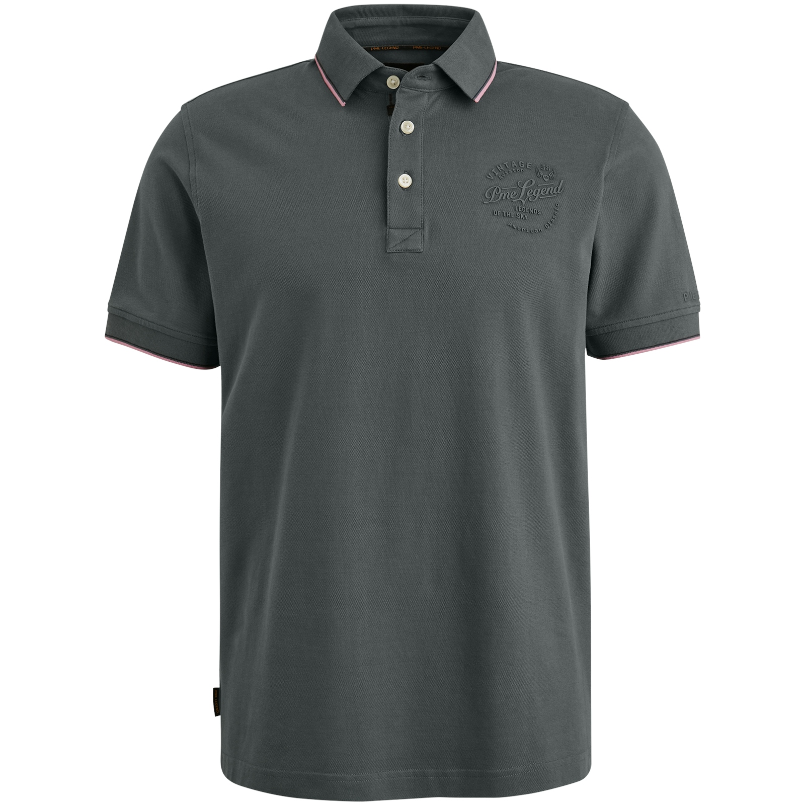 PME LEGEND POLOSHIRT PIQUE dark slate PPSS2504867-9076 - STRETCH