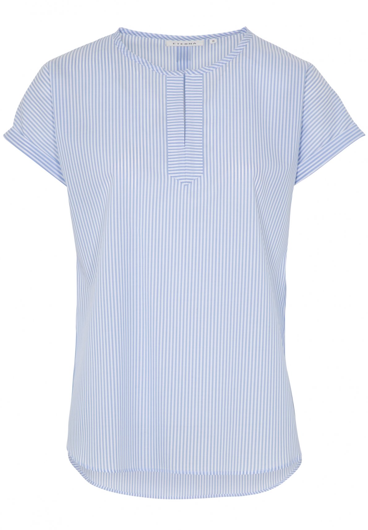 ETERNA BLUSE CLASSIC blau-weiß fein gestreift 6156 H882.11