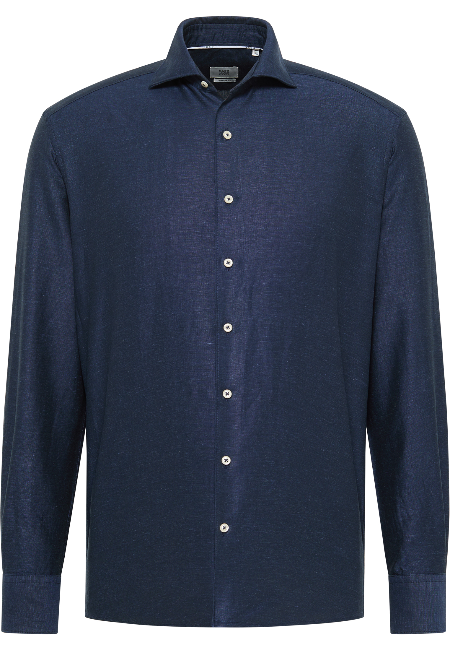 ETERNA_fall_winter-2025_01_1SH00625-2355_19ES9V-_5-jpg 1863 by ETERNA COMFORT FIT Langarm Hemd marine linen 2355-19-ES9V - LINEN QUALITY