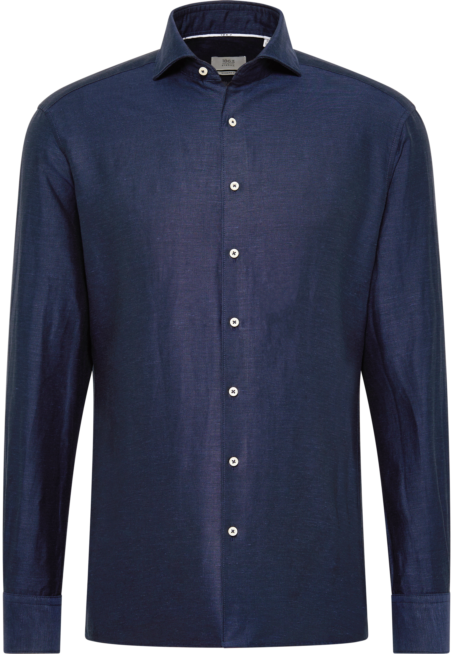 1863 by ETERNA MODERN FIT Langarm Hemd midnight linen 2355-19-XS82 - LINEN QUALITY
