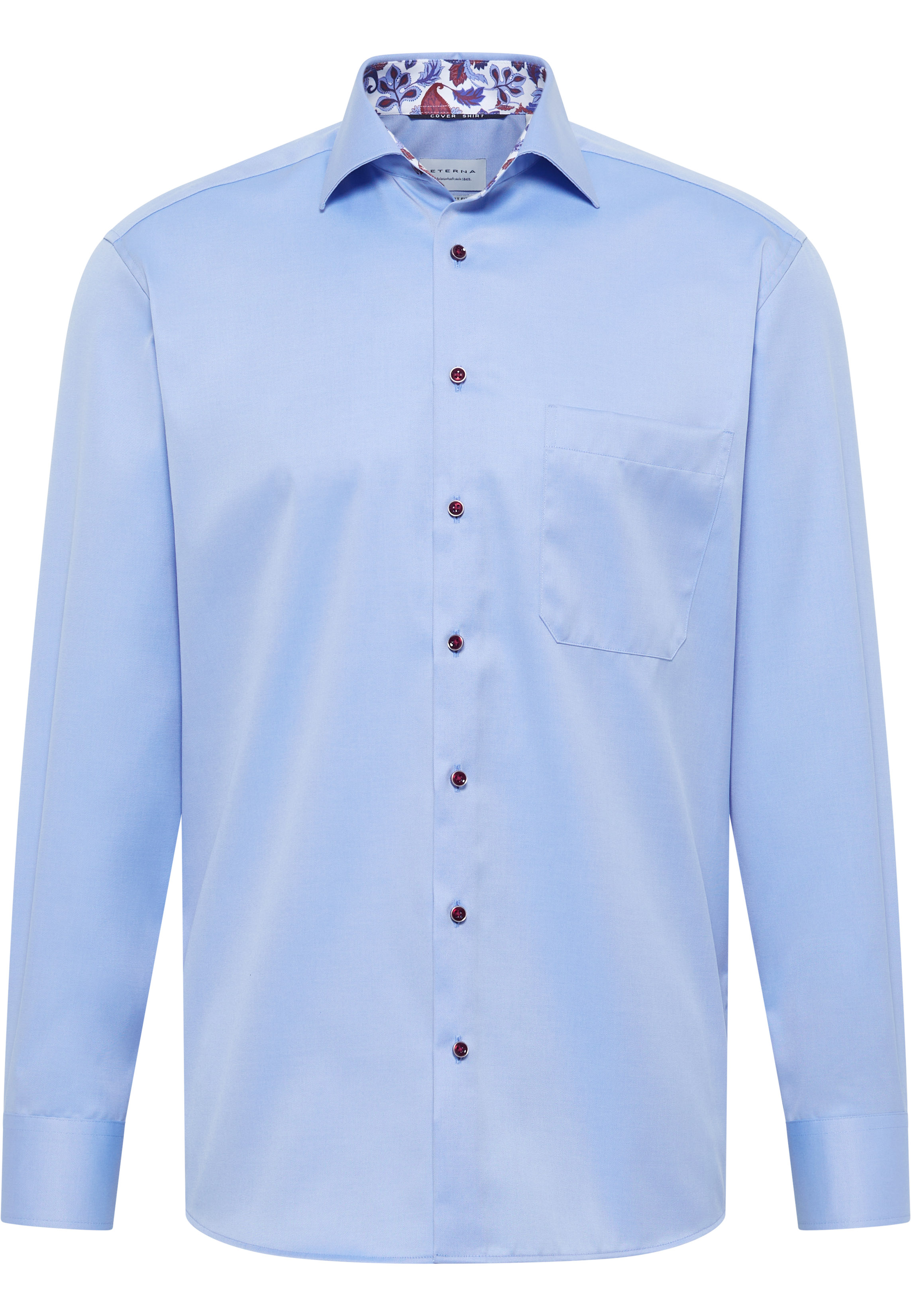 ETERNA COMFORT FIT COVER SHIRT Langarm Hemd hellblau twill 8824-15-E15K