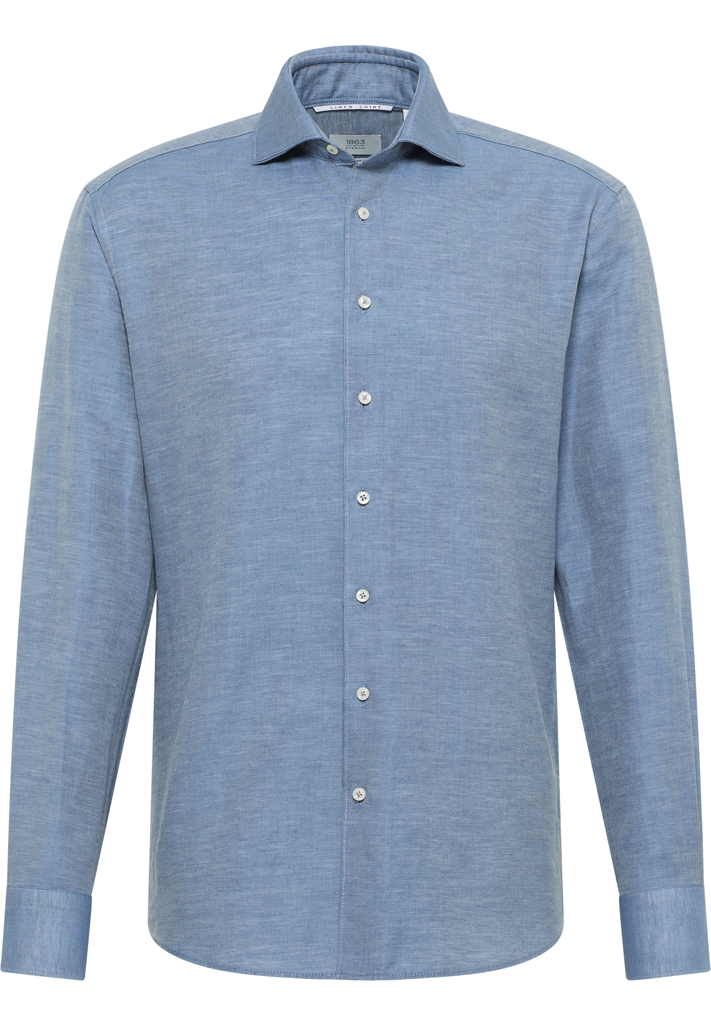 ETERNA_fall_winter-2025_01_1SH00629-2355_18XS82_5-jpg 1863 by ETERNA MODERN FIT Langarm Hemd dunkelblau linen 2355-18-XS82 - LINEN QUALITY