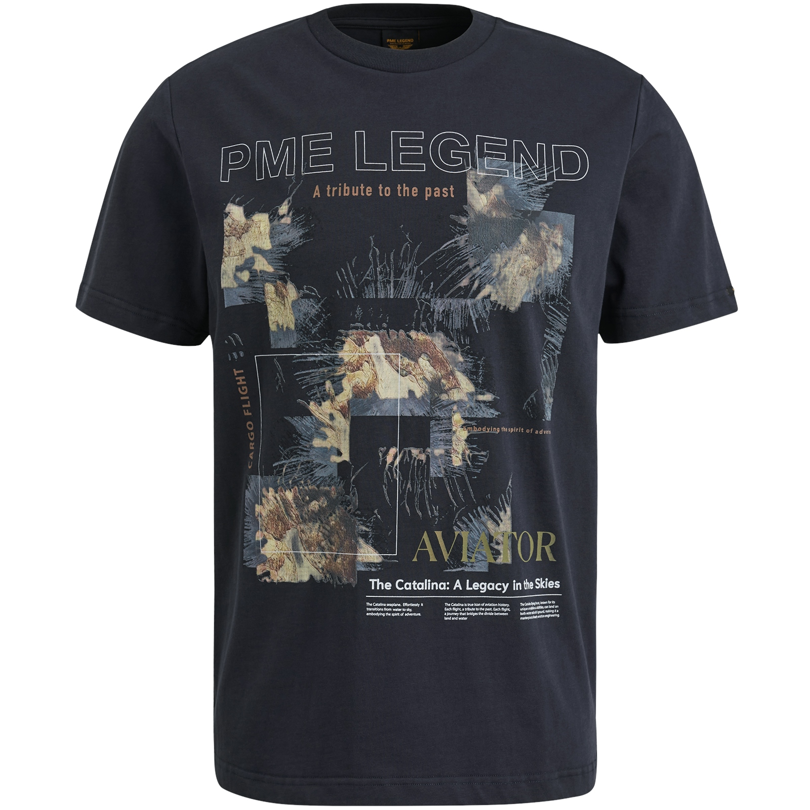 PME LEGEND Kurzarm Shirt Rundhals jersey digital print salute PTSS2503570-5281