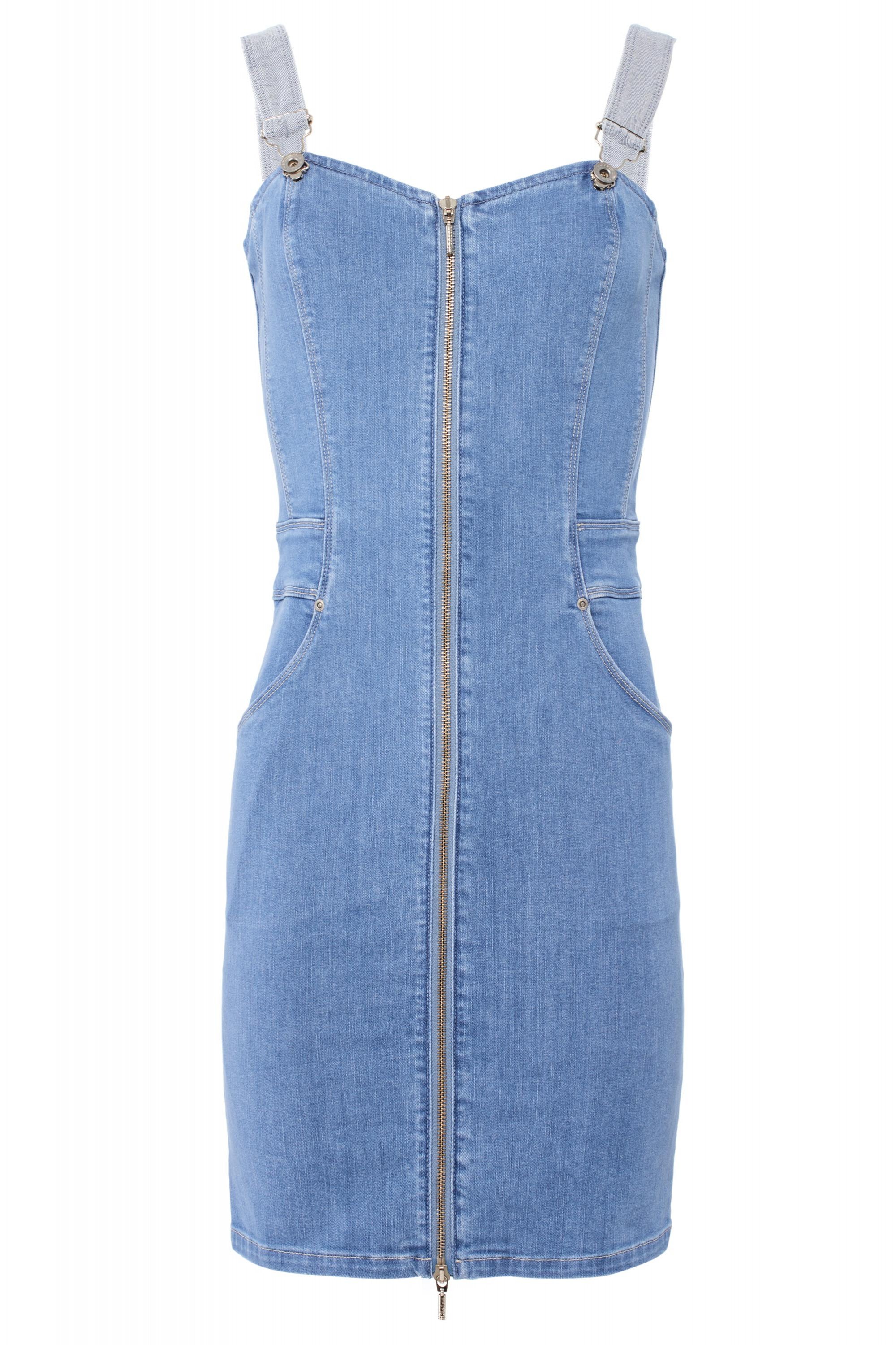 SALSA JEANS KLEID PUSH UP mit Zipper light blue 123298.8502