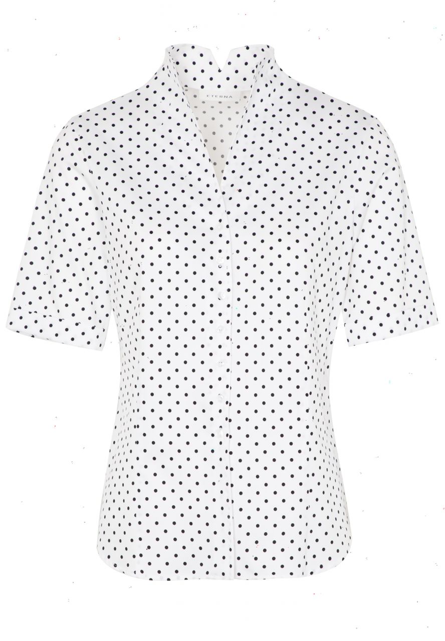 eterna-modern-classic-halbarm-bluse-weib-blau-gepunktet-7871-et7871h77539 ETERNA MODERN CLASSIC Halbarm Bluse weiß-blau gepunktet 7871 H775.39
