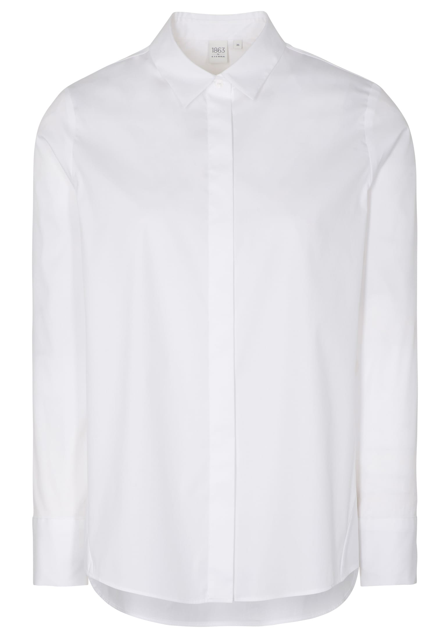 1863 by ETERNA CLASSIC FIT Langarm Bluse weiss popeline 5212-00-DP40