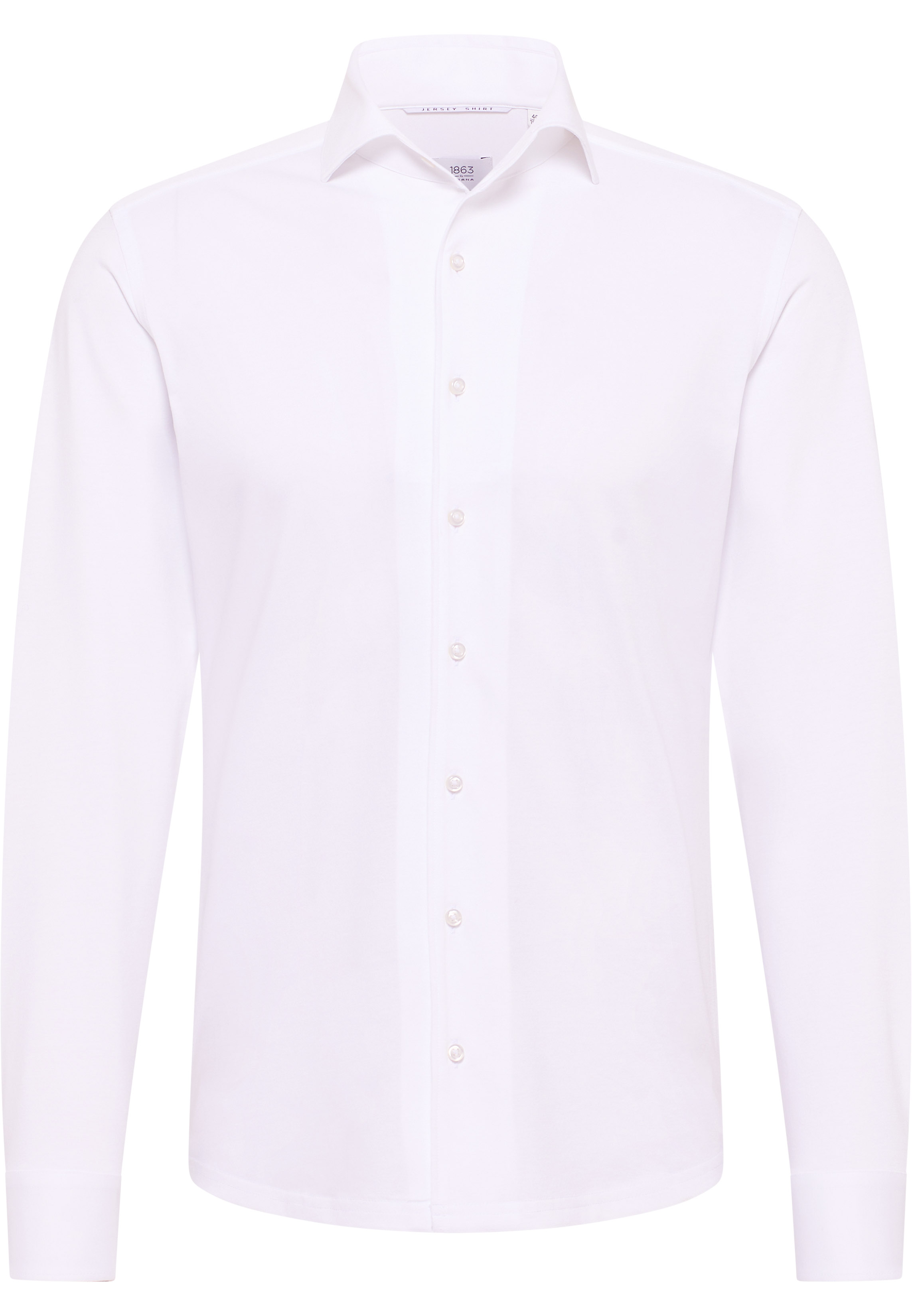 1863 by ETERNA SLIM FIT Langarm Hemd weiss jersey 2269-00-YSV1 - Japanese Knitted
