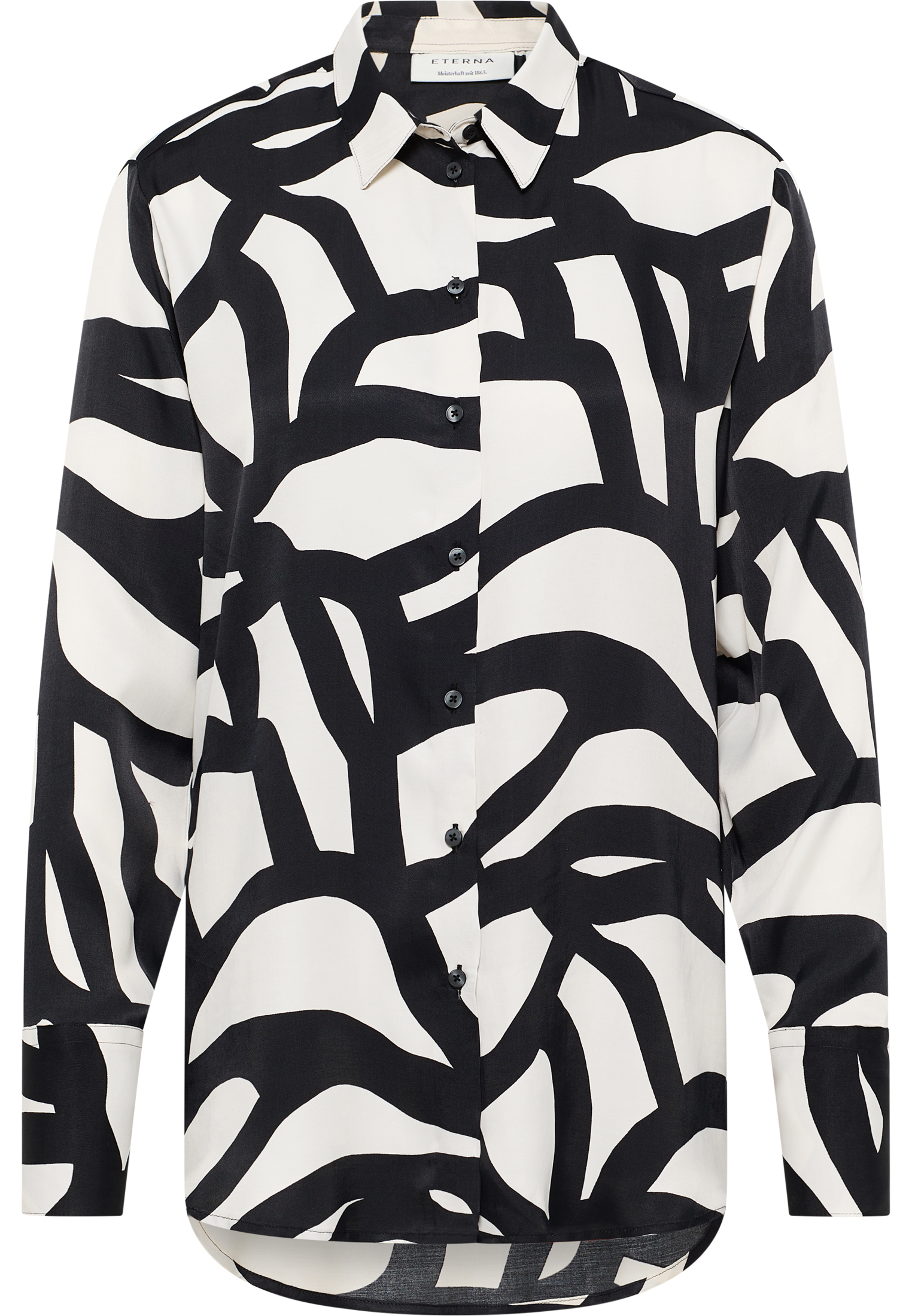 ETERNA LOOSE FIT Langarm Bluse schwarz print 7362-39-D923