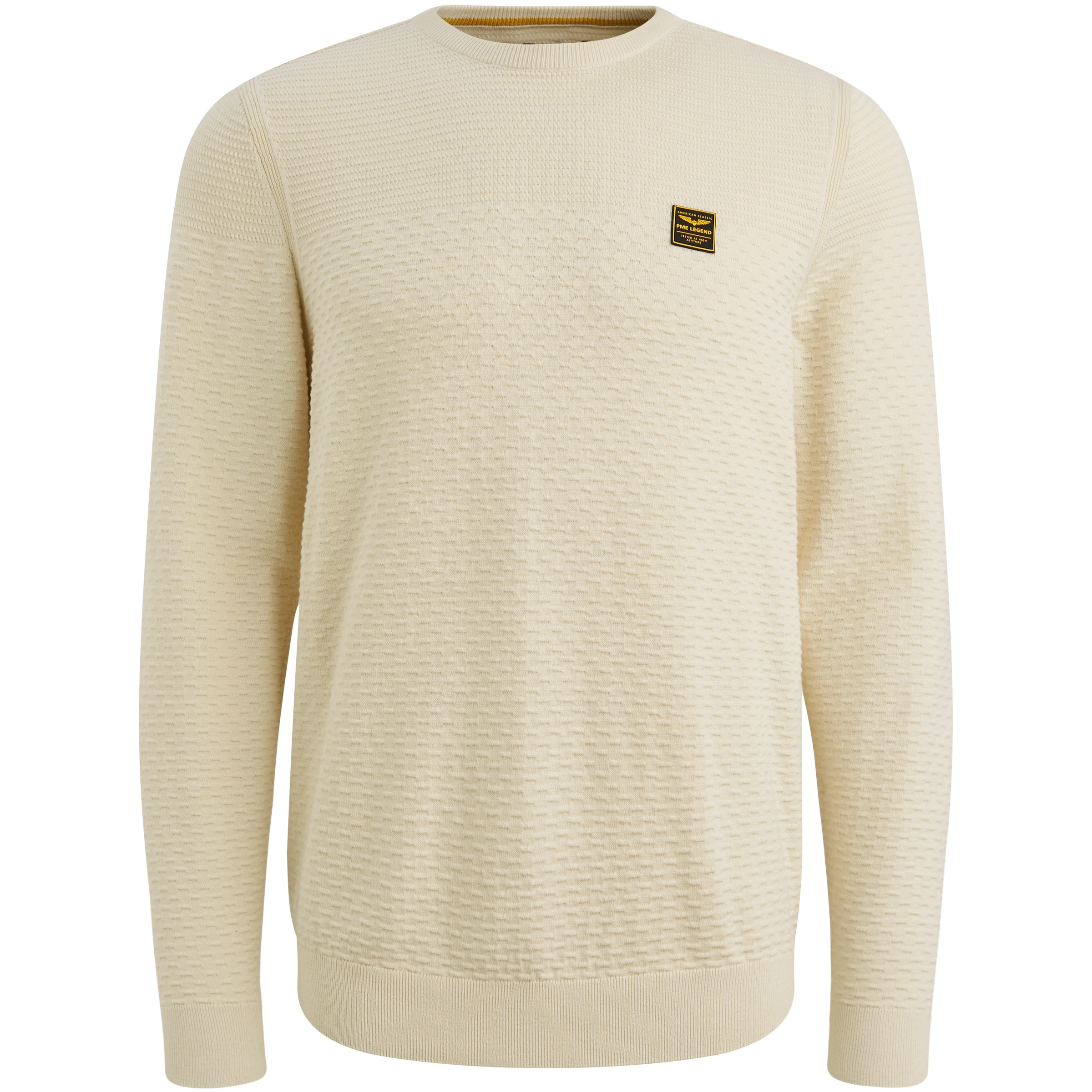 PME LEGEND PULLOVER Rundhals sand mouliné PKW2510300-7013