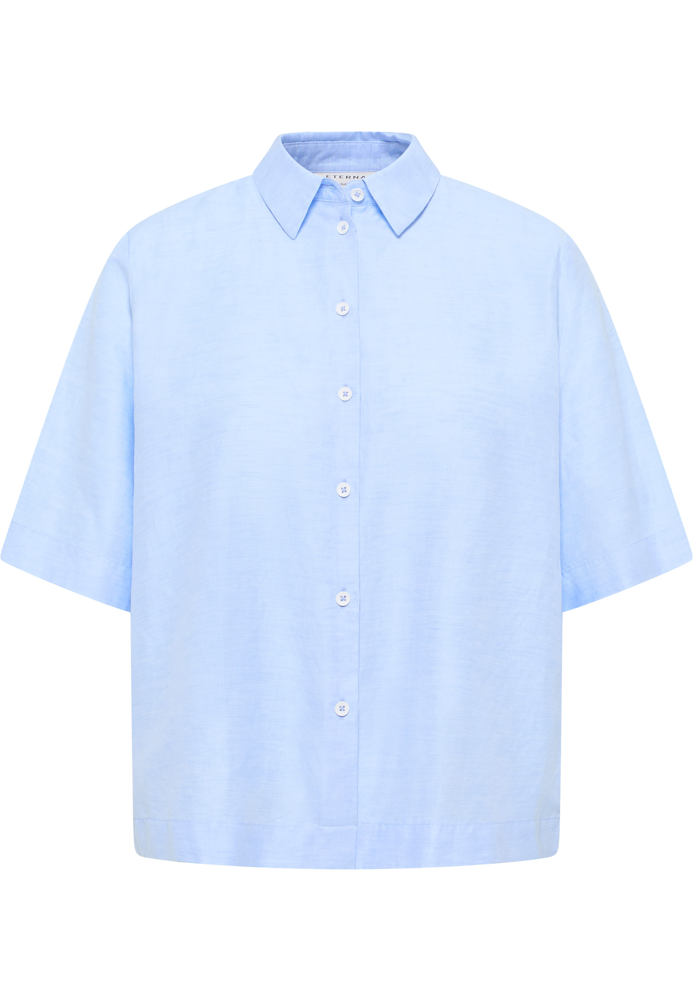 ETERNA LOOSE FIT Kurzarm Bluse himmelblau linen 5155-13-H366