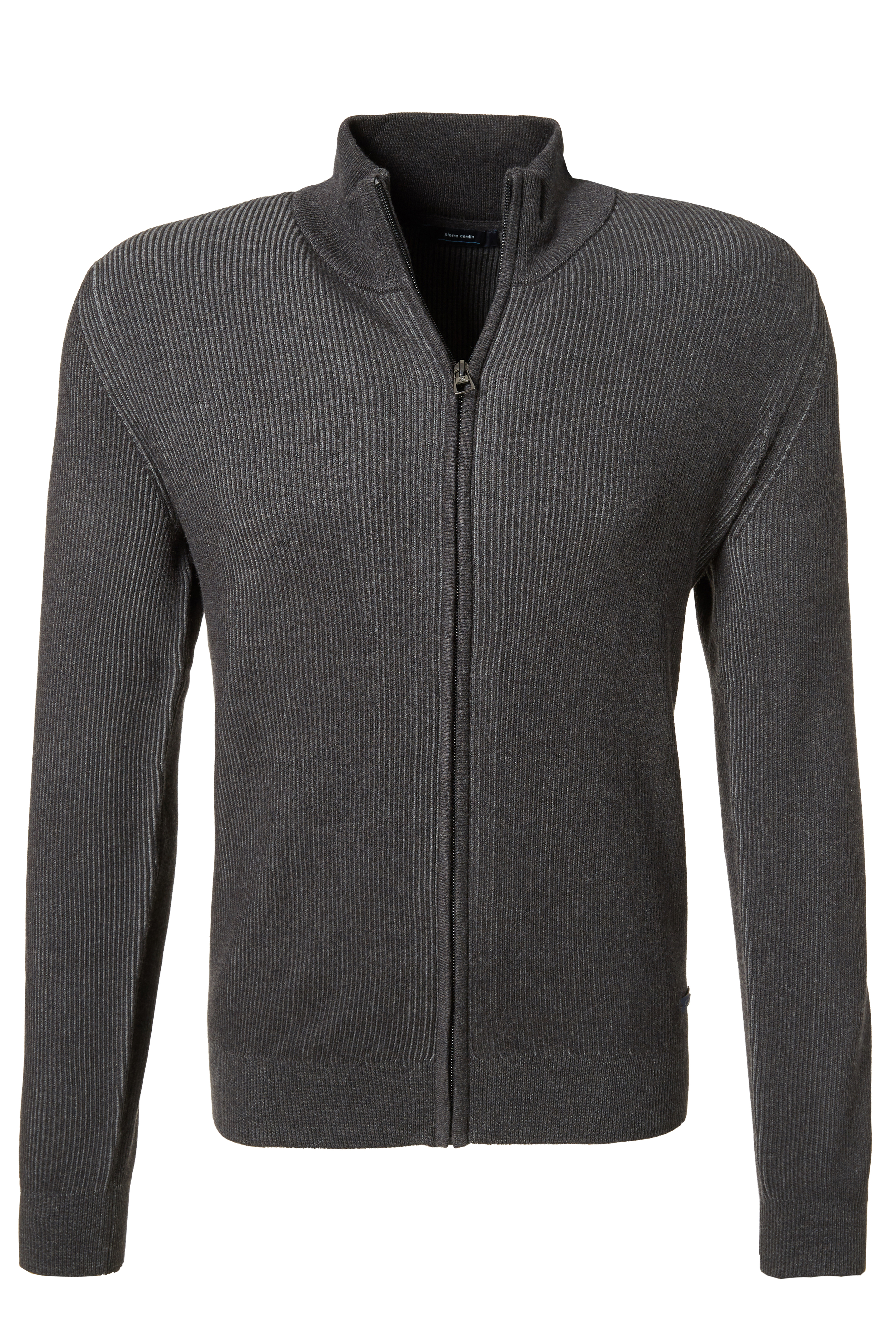 Pierre-Cardi_2120_2100_5532900012549-2100 PIERRE CARDIN Strickjacke Stehkragen anthracite 55329 12549.2100 - TRAVEL COMFORT