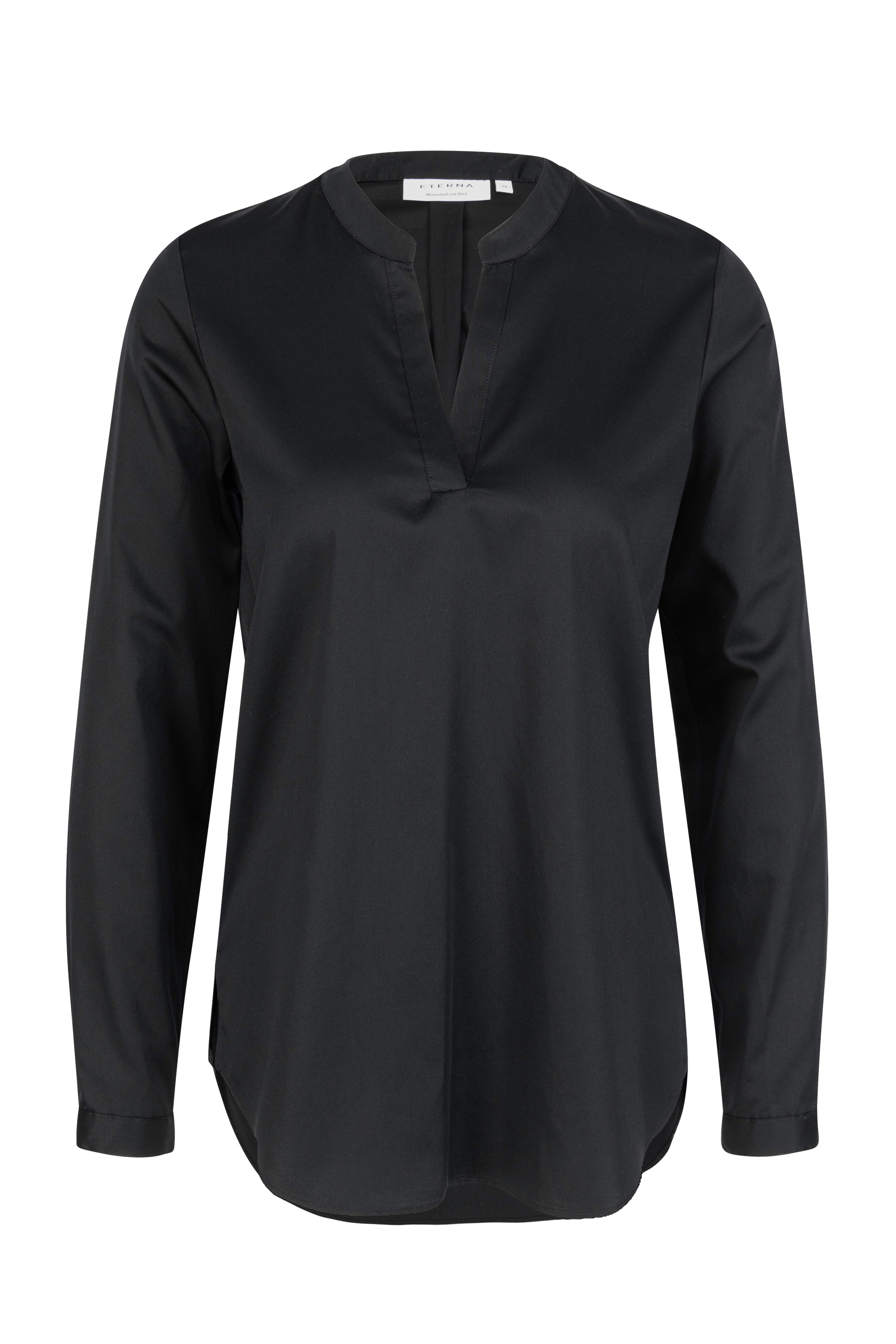 ETERNA LOOSE FIT Langarm Bluse schwarz satin 5352-39-D931