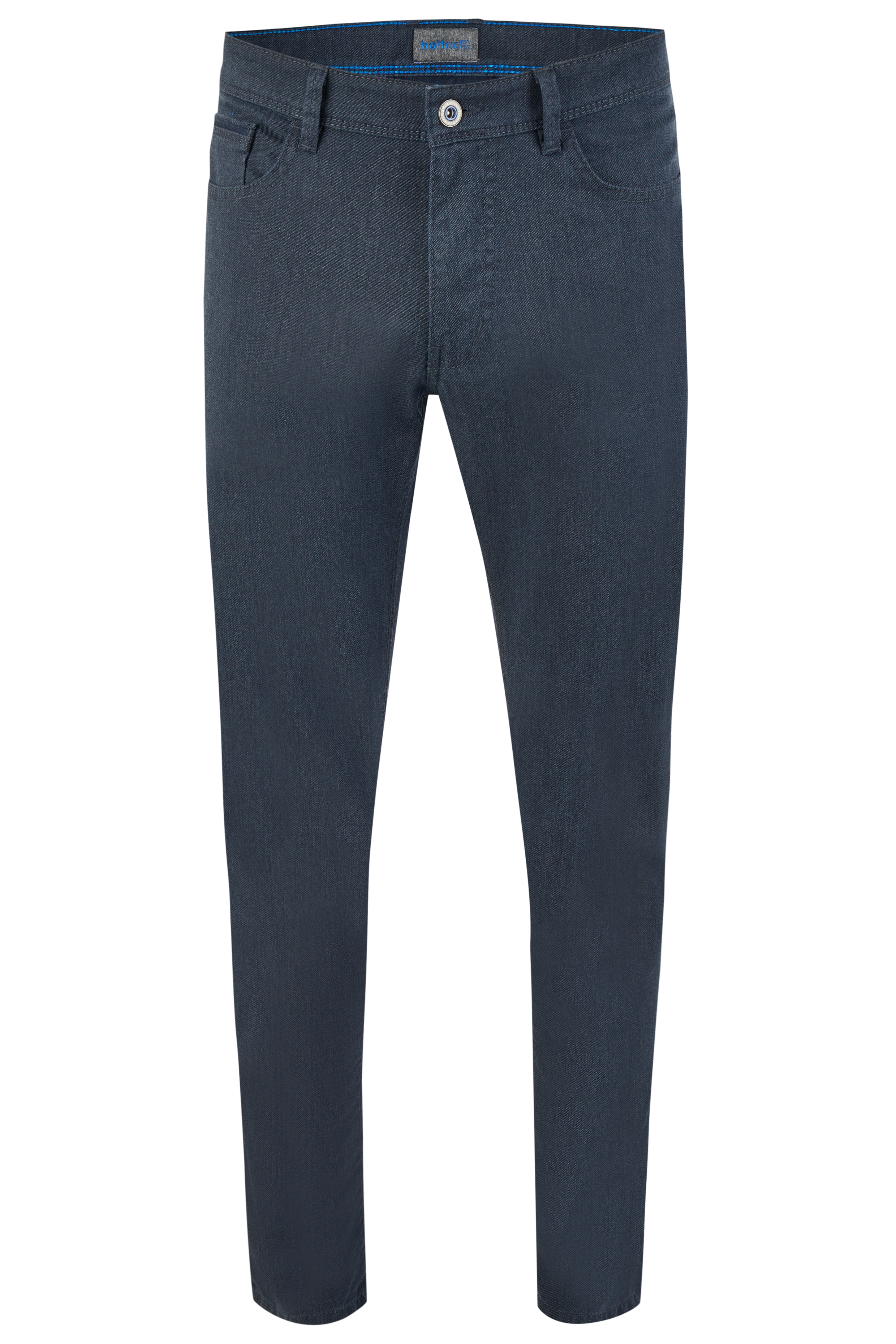 HATTRIC HUNTER blue gabardine 688085 6255.42 - WOOLEN LOOK