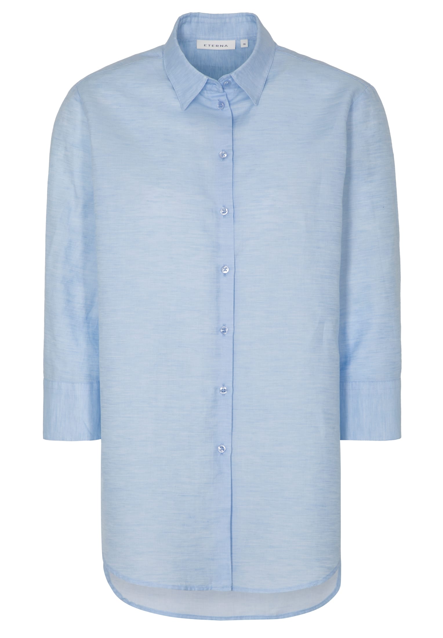 ETERNA_FS-22_11_5155_11R923 ETERNA CLASSIC FIT 3/4 Arm Bluse himmelblau 5155-11-R923