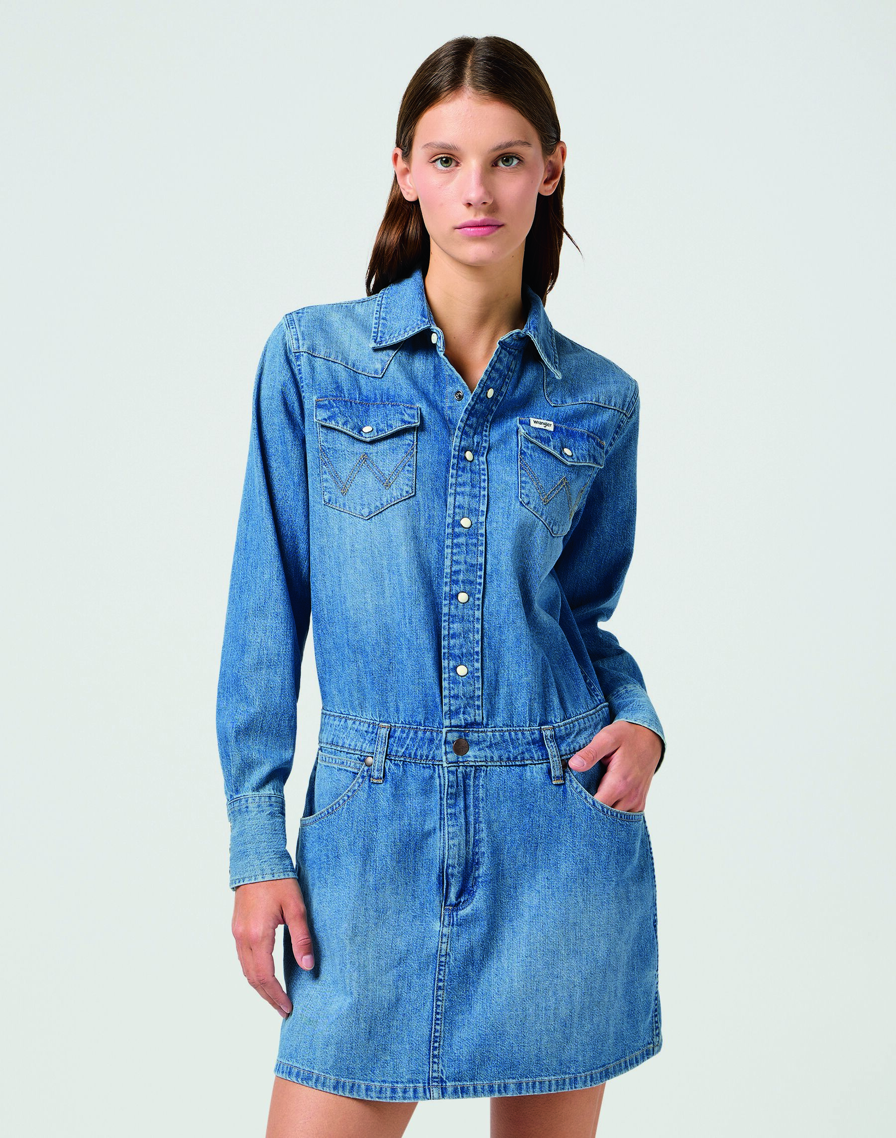112362610_1-jpg-highres-print-jpg WRANGLER LS DENIM DRESS Jeanskleid ultra marine 112362610