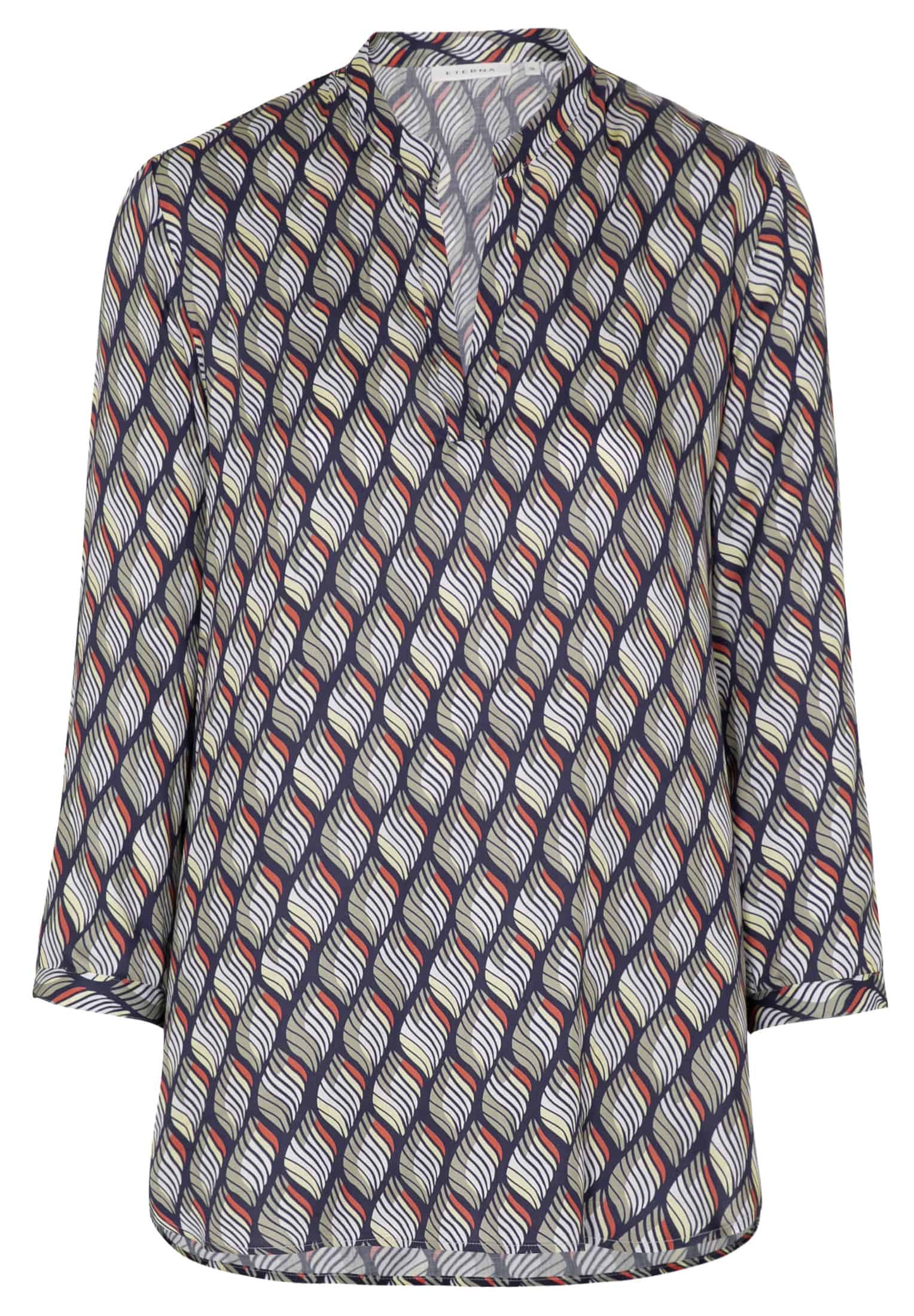 ETERNA_NOS_17_7439_17R931 ETERNA CLASSIC FIT 3/4 Arm Bluse dunkelblau print 7439-17-R931