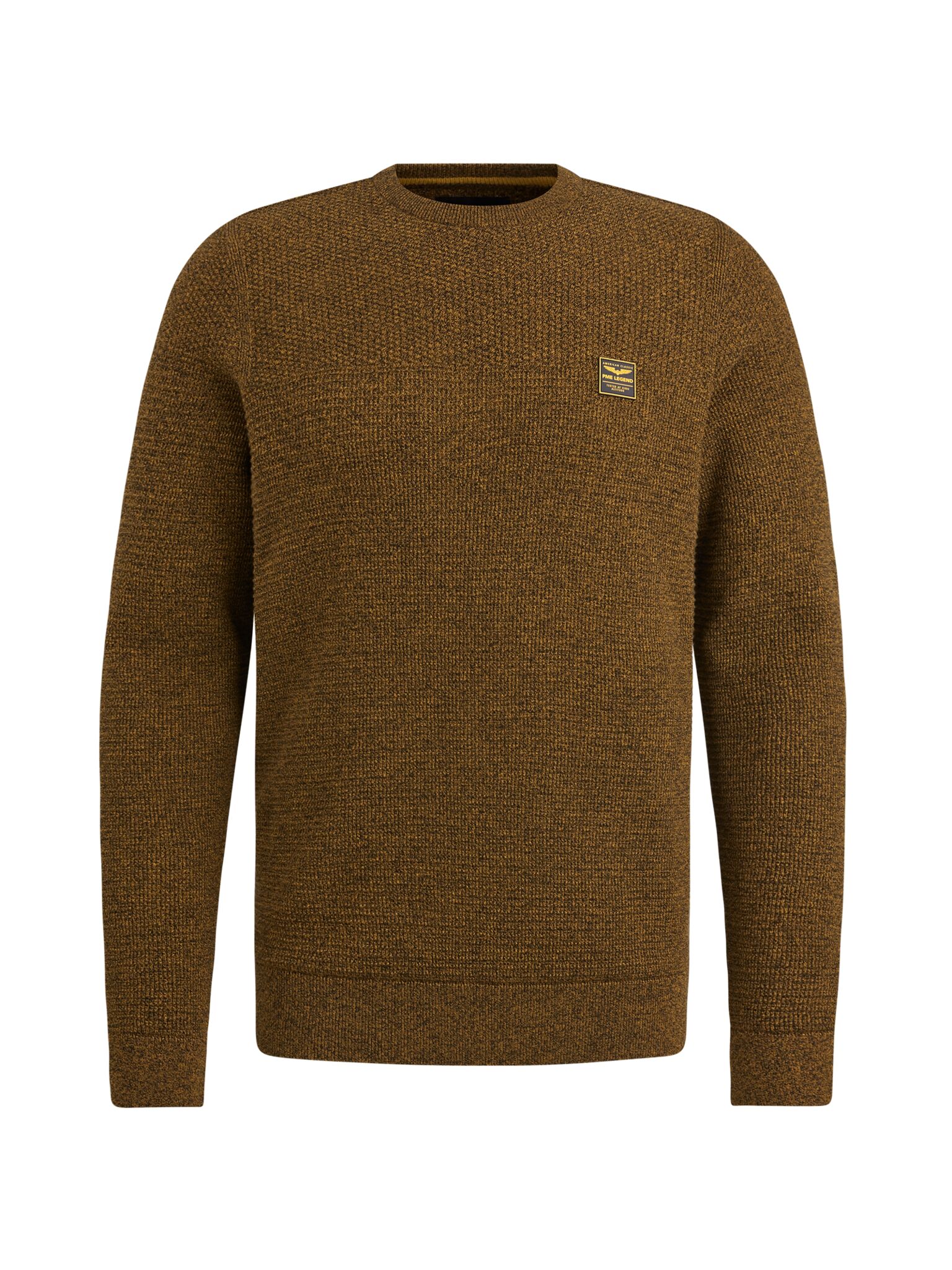 PME LEGEND Rundhals Strickpullover buckthorne brown mouline PKW2410300-1119