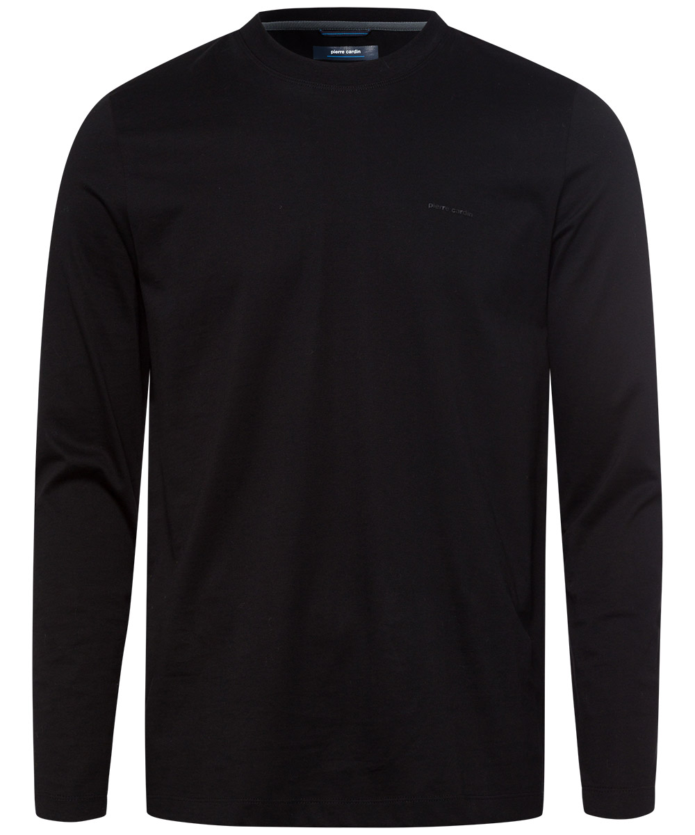 PIERRE CARDIN Longsleeve Shirt Rundhals schwarz 30250 3025.9000