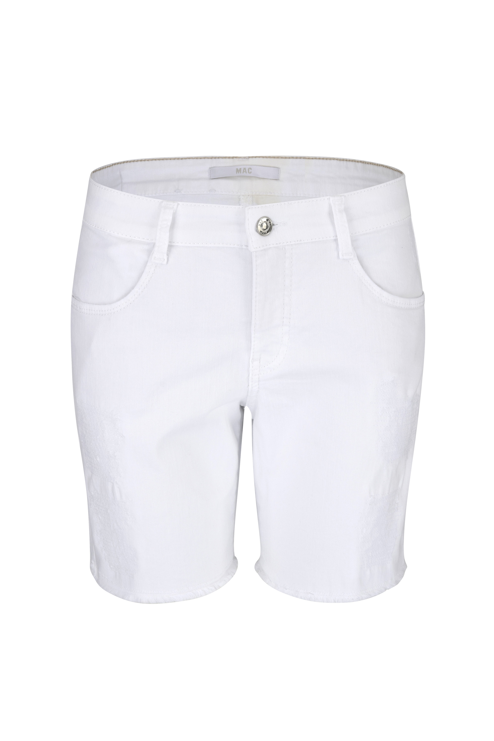 MAC SHORTY summer fringe white destroy wash 2389-90-0390 D012 - SUMMER DENIM