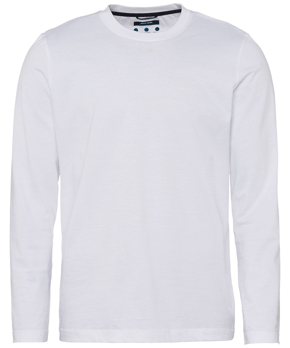 PIERRE CARDIN Longsleeve Shirt Rundhals brilliant white 30250 3025.1019