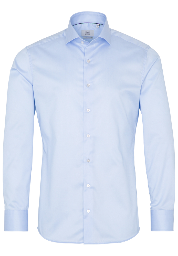 f682 1863 by ETERNA SLIM FIT Langarm Hemd hellblau 8005-10-F682