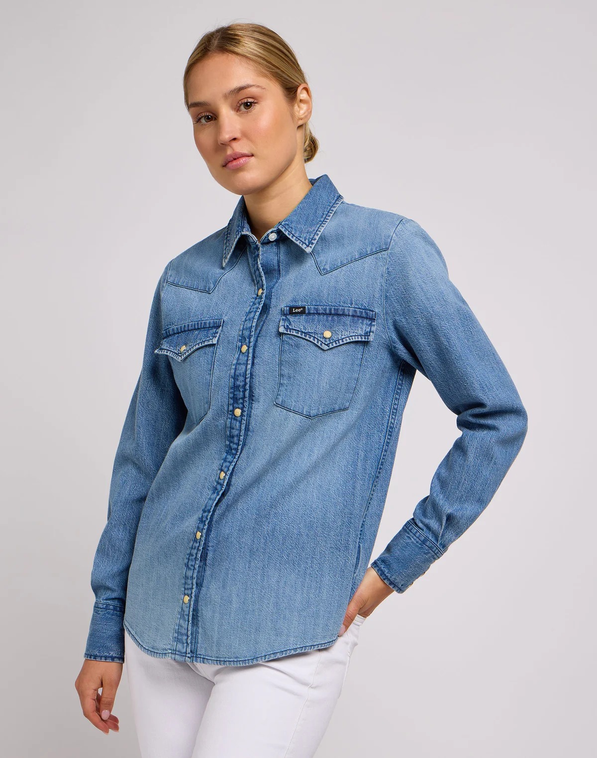 LEE REGULAR WESTERN Langarm Bluse Jeanshemd mt range 112350257 - INDIGOOD