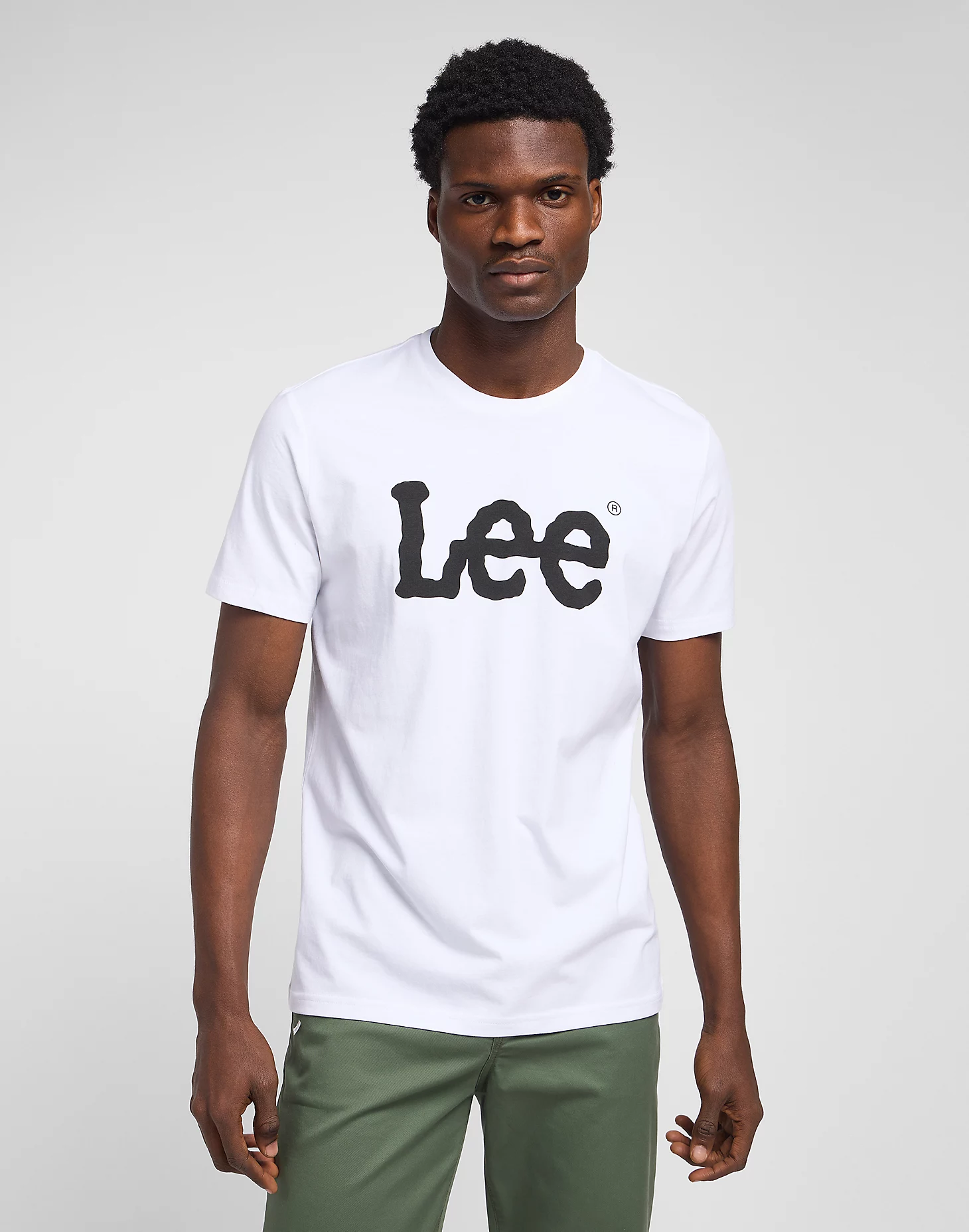 LEEwhitetee1-webp LEE WOBBLY LOGO TEE Kurzarm T-Shirt white L65QAI12 112116123