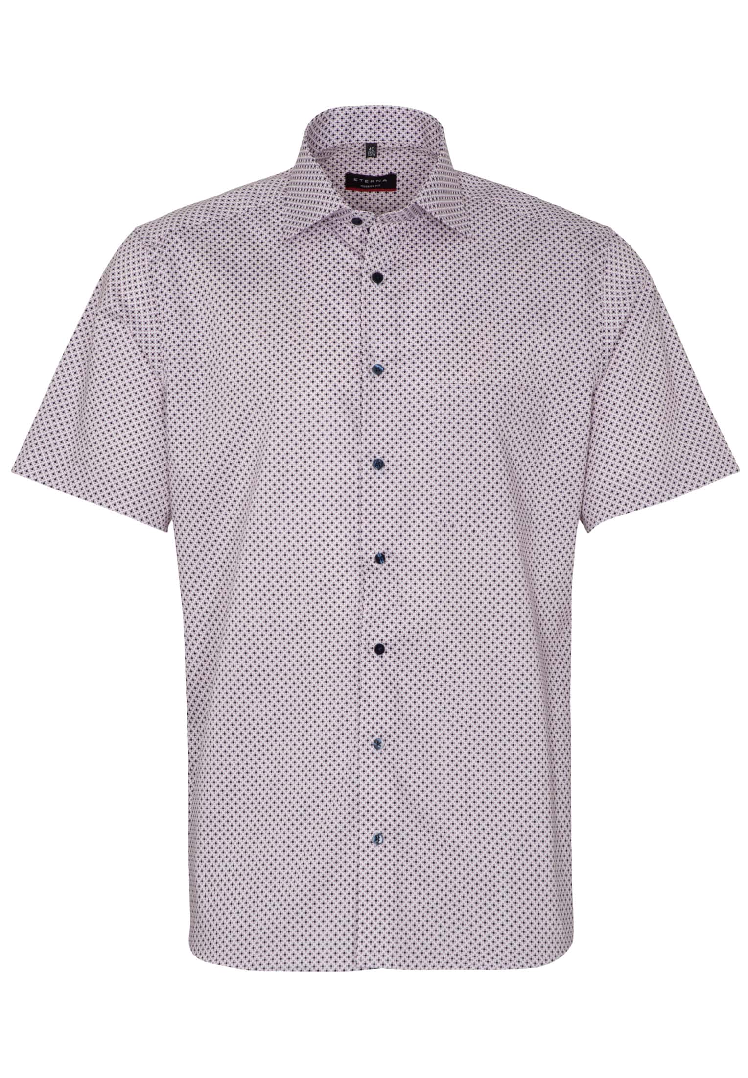 ETERNA_NOS_56_8079_56C19K-kU6w ETERNA SLIM FIT Kurzarm Hemd print chianti twill 8079-56-G170