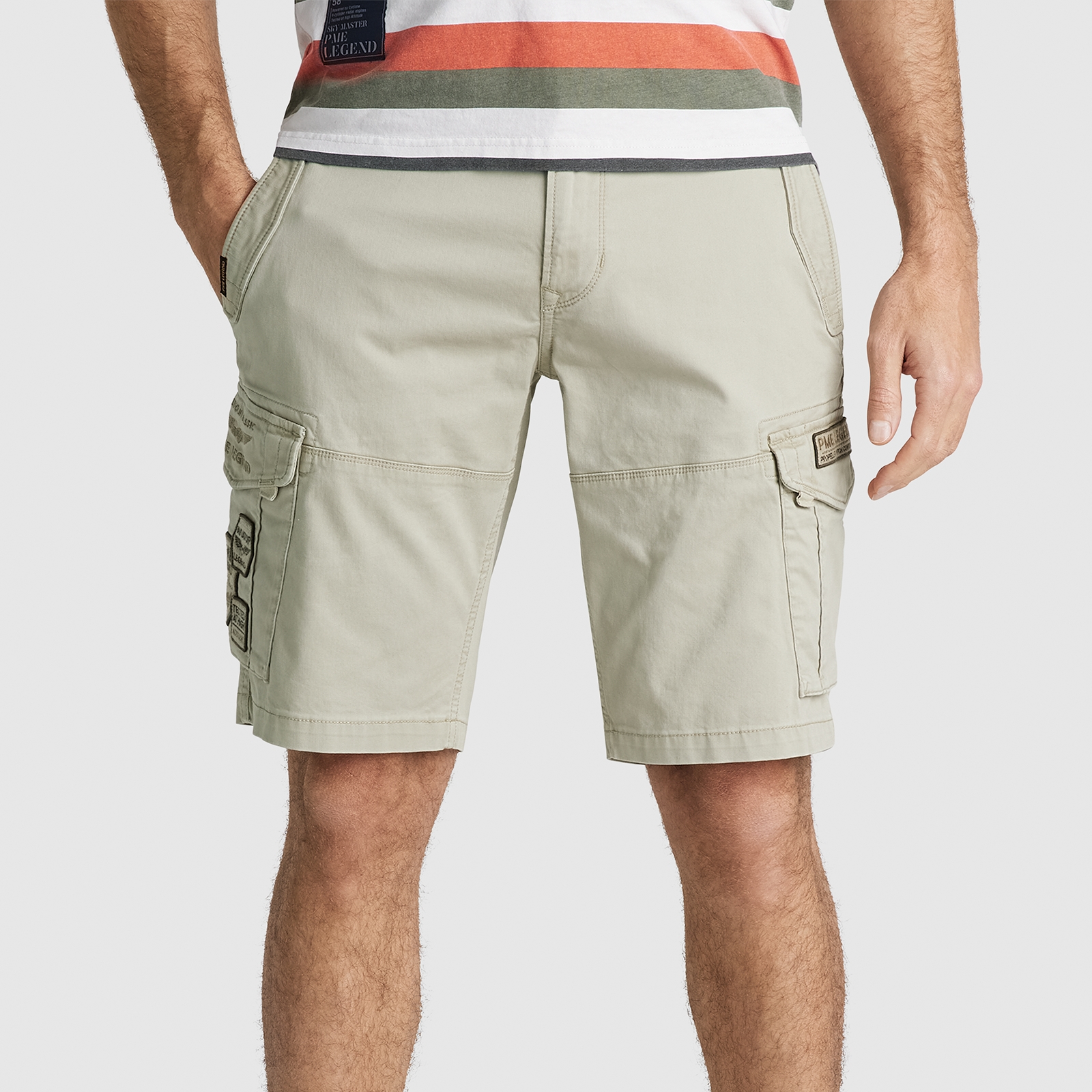 PME-Legend_PM-22-03_6391_PSH2203650 PME LEGEND AIRLIFTER Cargo Shorts silver sage PSH2203650-6391