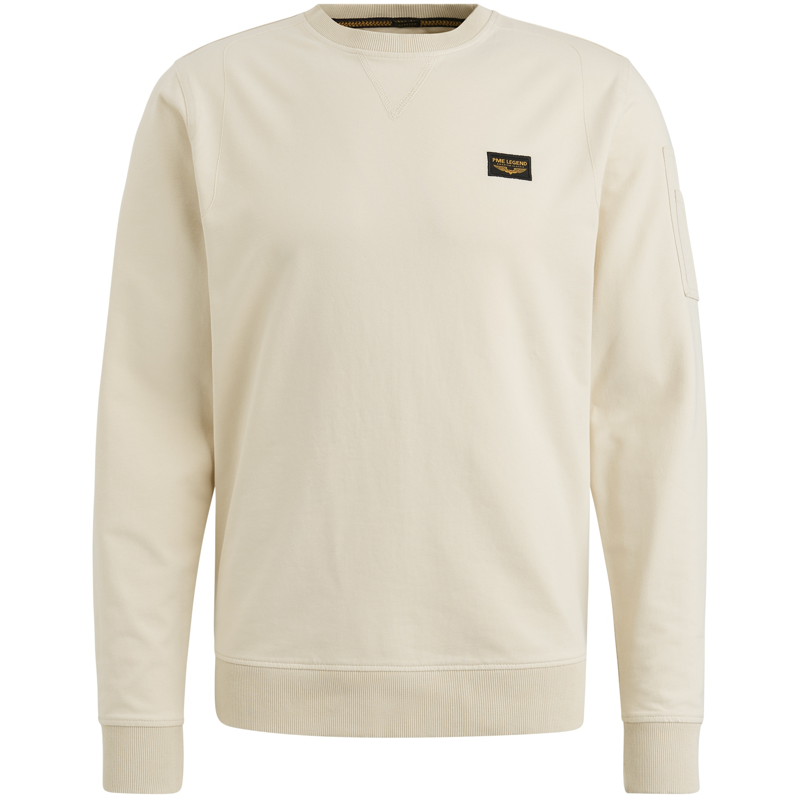 PME LEGEND Rundhals Pullover bone white PLS2409499-7013