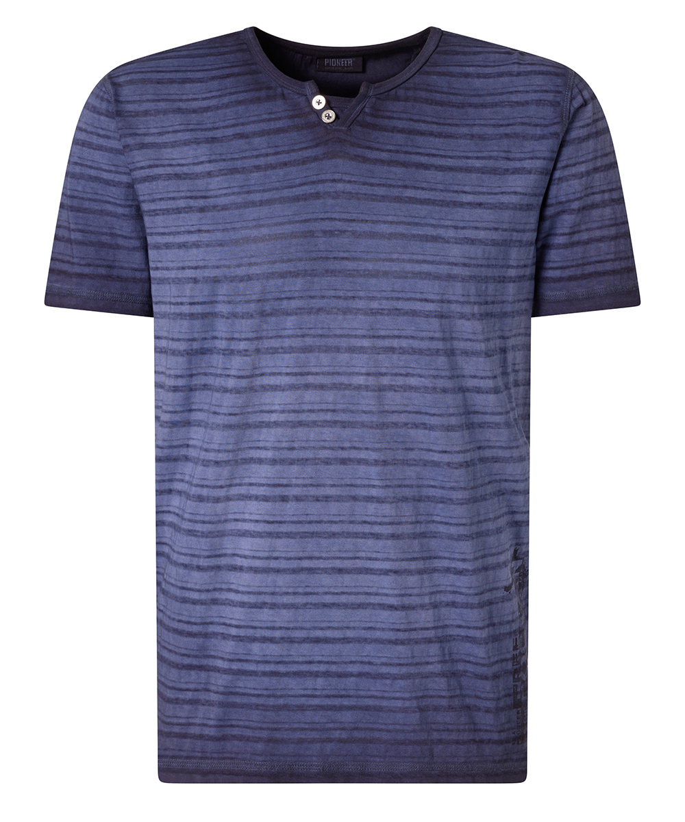 PIONEER KURZARM T-SHIRT HENLEY night sky washed 60093 2000.6872
