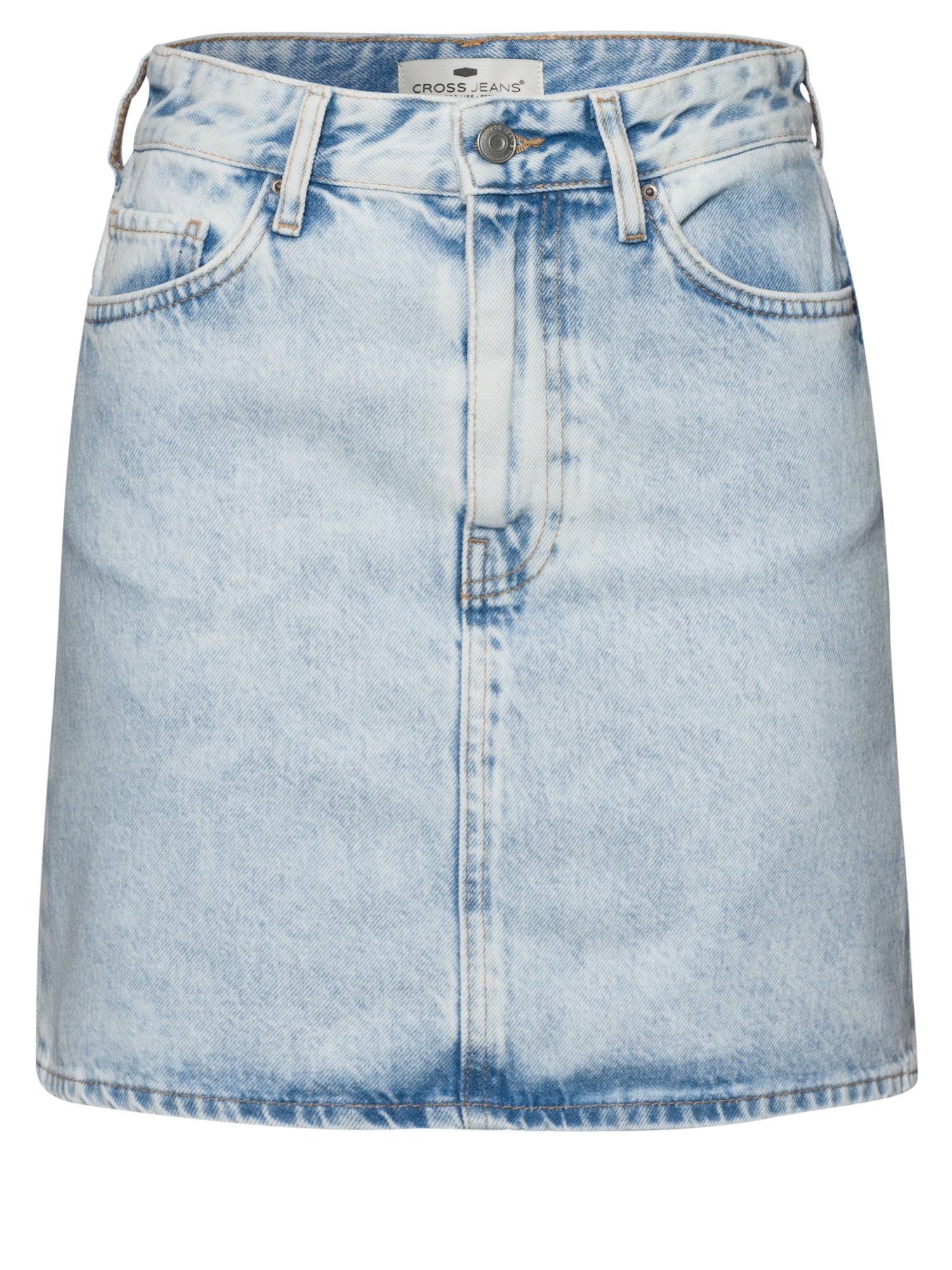 CROSS JEANS SKIRT Mini Rock A-Linien light blue B302-010