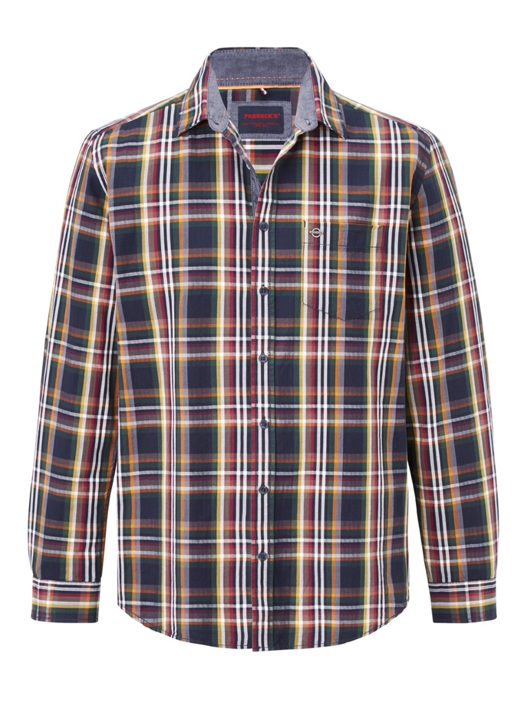 PADDOCKS Langarm Hemd navy bunt kariert 33155 6308.0800