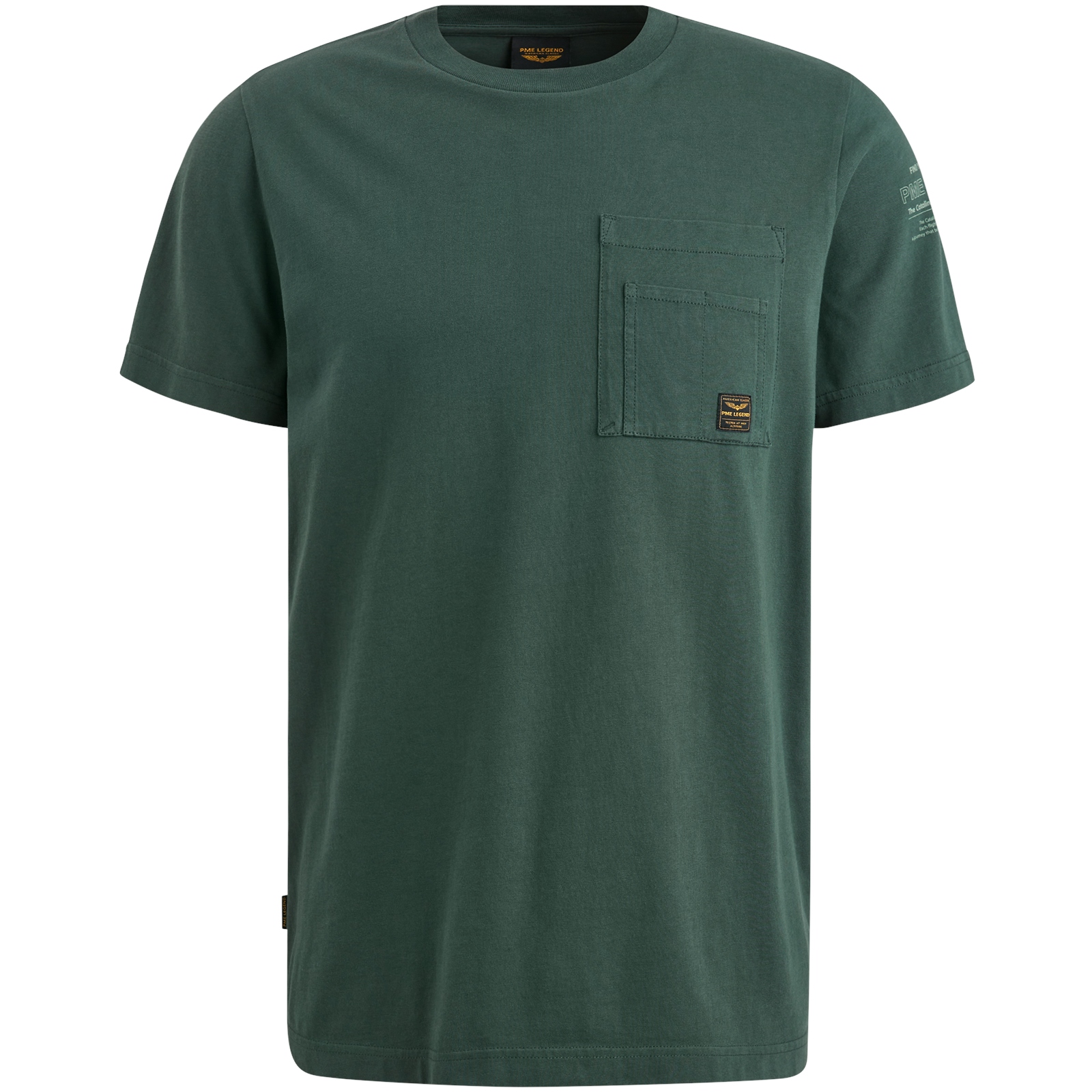 PME LEGEND Kurzarm Shirt Rundhals jersey green gables PTSS2503565-6147 - CARGO