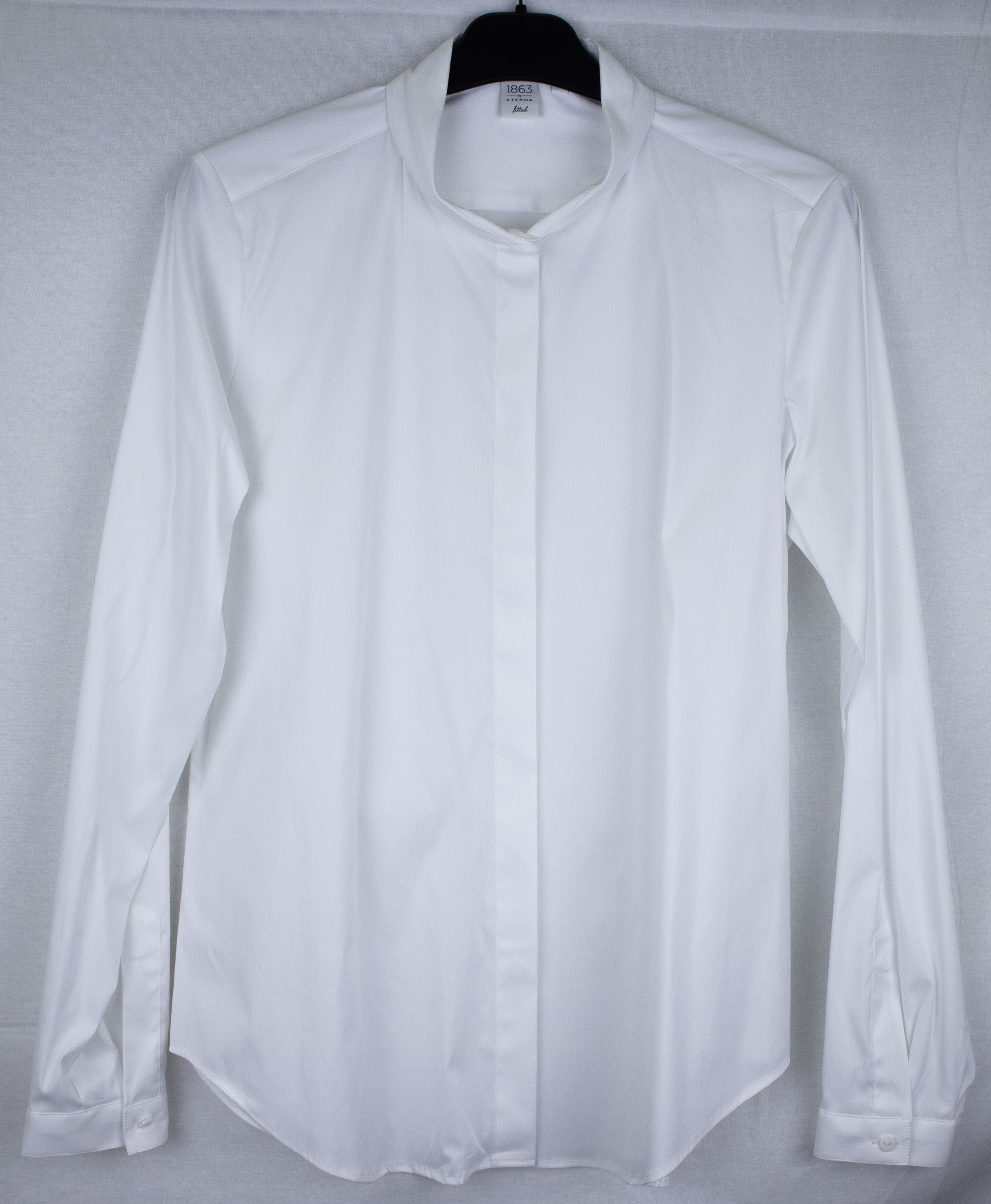 1863 by ETERNA SLIM FIT Langarm Bluse stretch weiß 5212-00-DY33