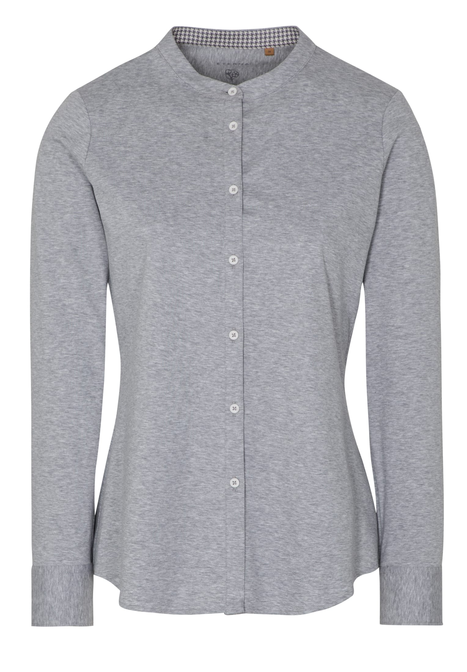 ETERNA FITTED Langarm Bluse grau jersey 5157-31-DF07 - UPCYCLING