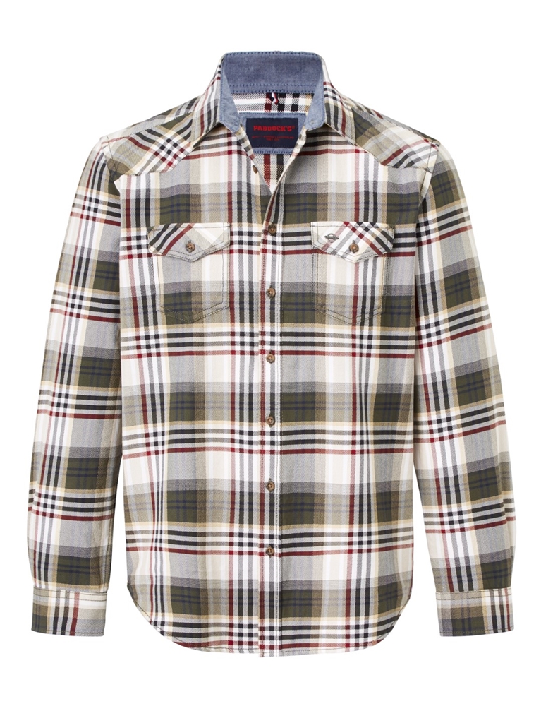 PADDOCKS Langarm Hemd bunt kariert 33156 6313.0119