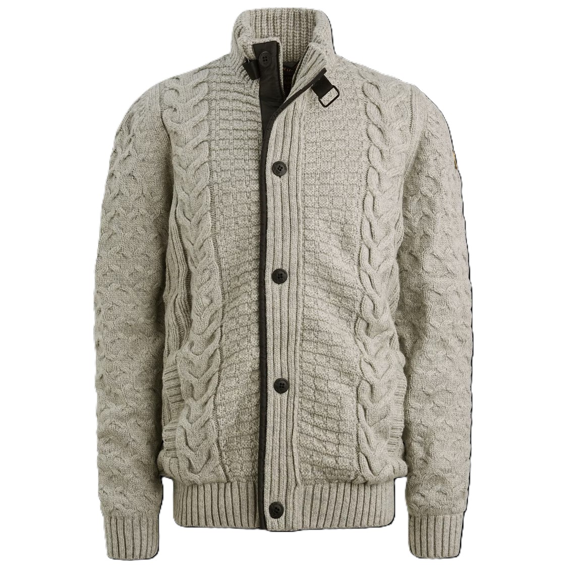 PME LEGEND Strickjacke mit Zip heavy knit mixed yarn PKC2510320-921