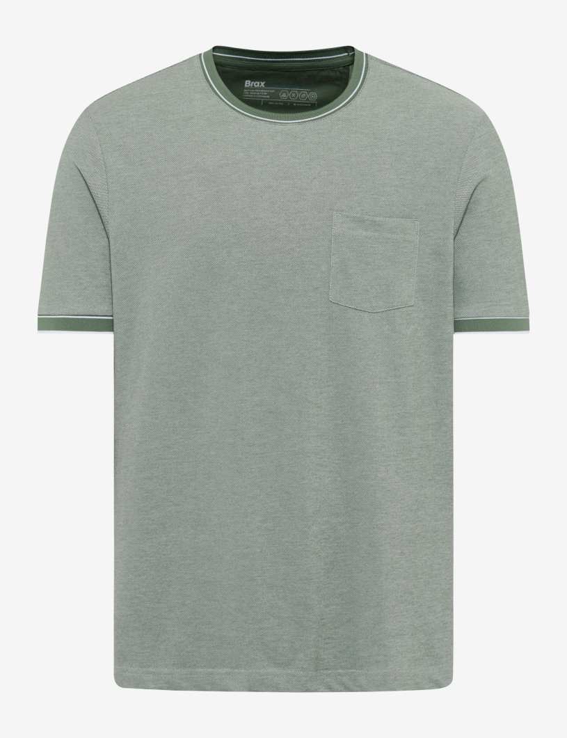 BRAX TED Kurzarm T-Shirt thyme 70817200 26-4768-36