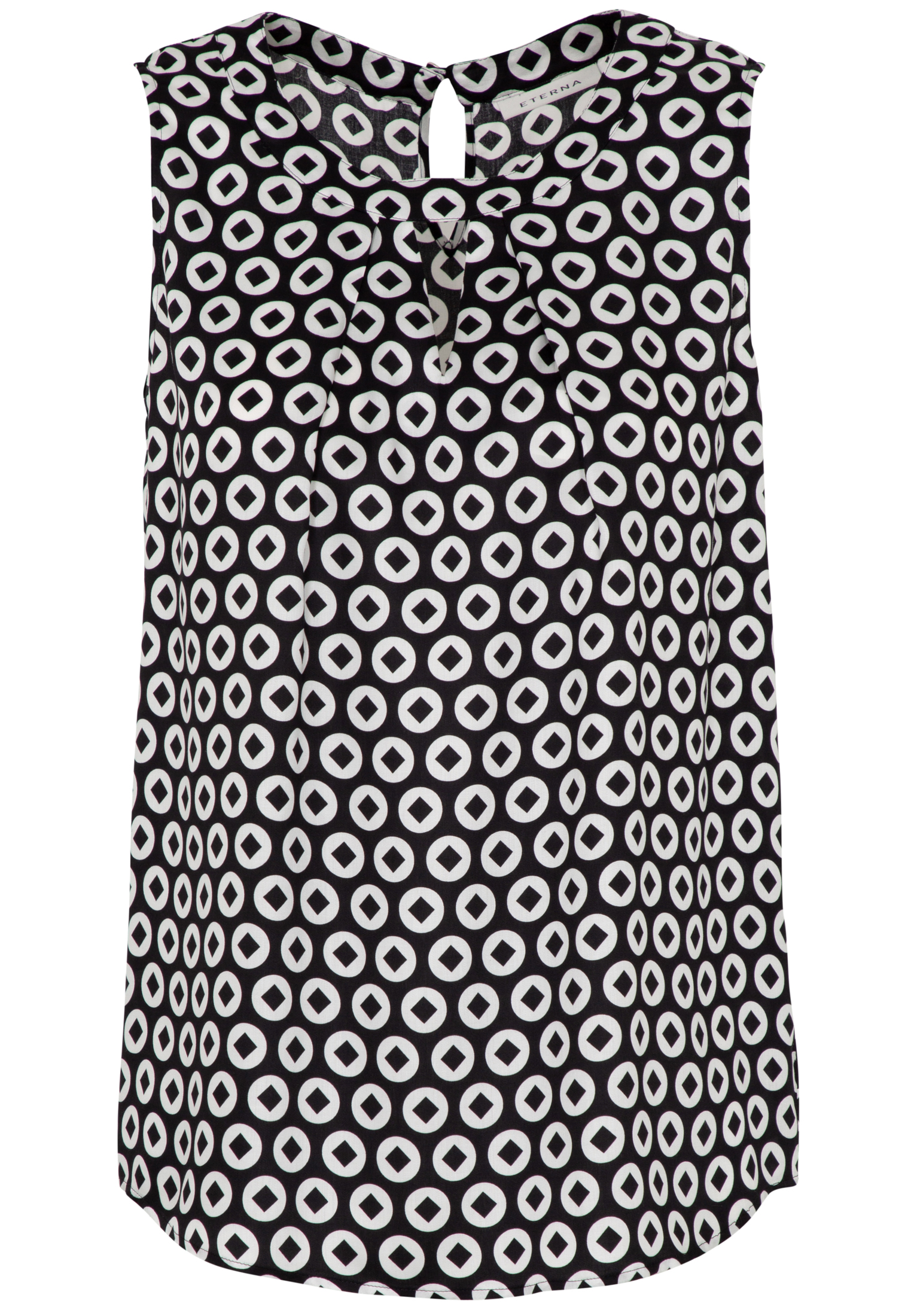 eterna-bluse-classic-black-white-dot-7548-a737-39-et7548a73739 ETERNA BLUSE CLASSIC schwarz-weiß gepunktet 7548 A737.39
