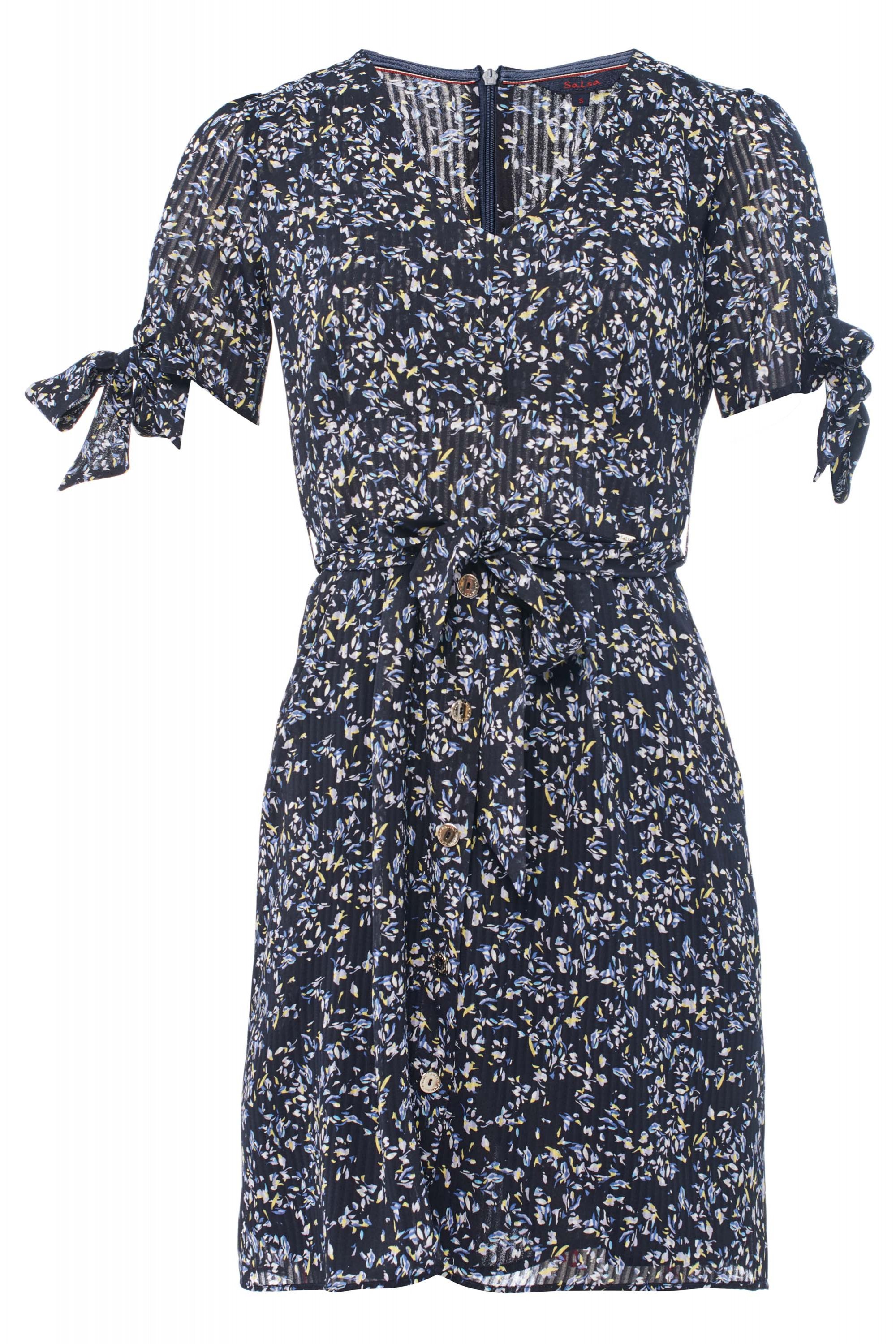 SALSA JEANS MINIKLEID FLORALER ALLOVER blue white 122988.8245