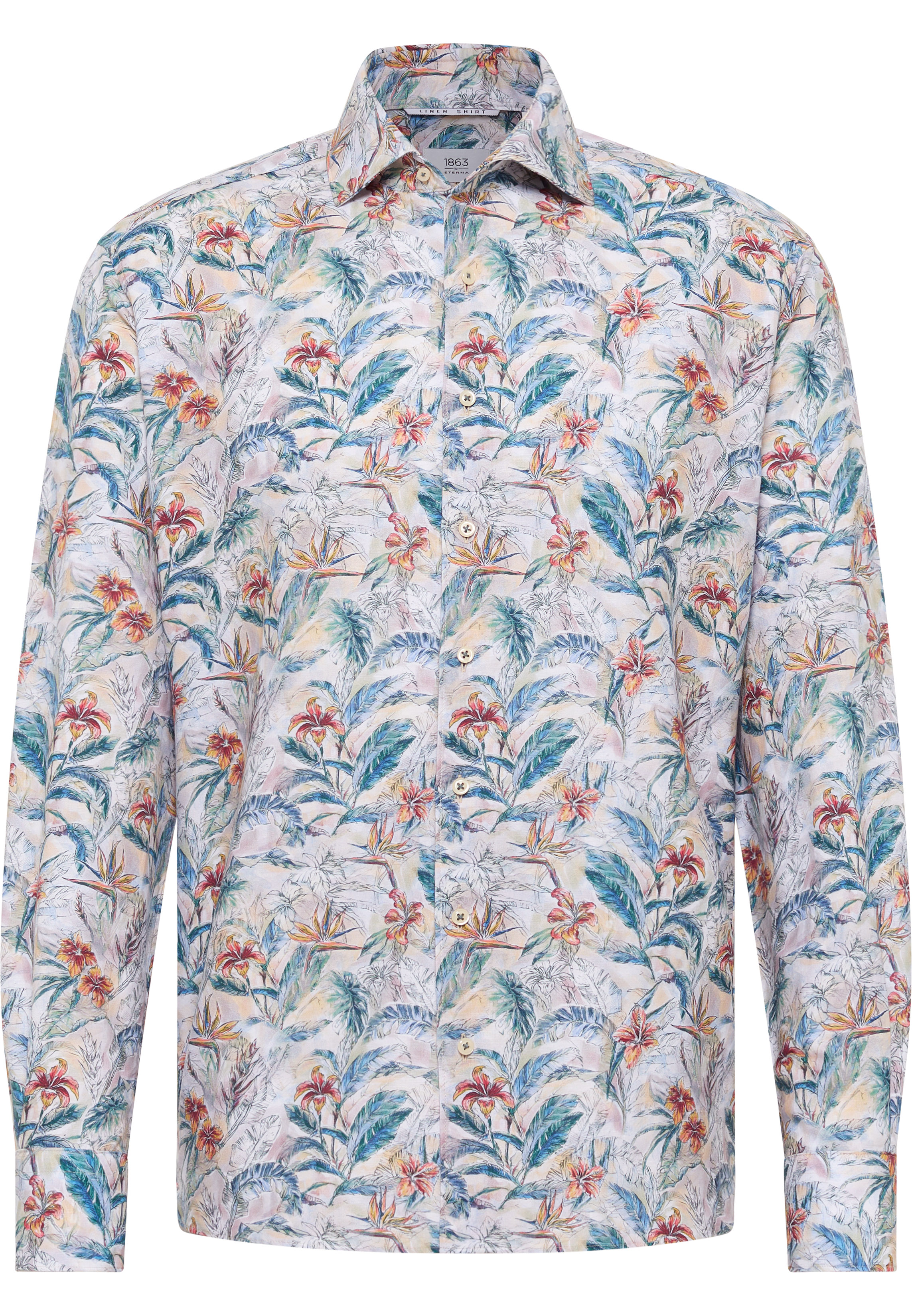 ETERNA_fall_winter-2025_02_1SH15623-2603_24XS82-_5-jpg 1863 by ETERNA MODERN FIT Langarm Hemd floral print leinen soft 2603-24-XS82 - LINEN QUALITY