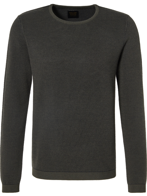 PIERRE CARDIN Strickpullover Rundhals olivebrown 55610 92536.6440 - VOYAGE